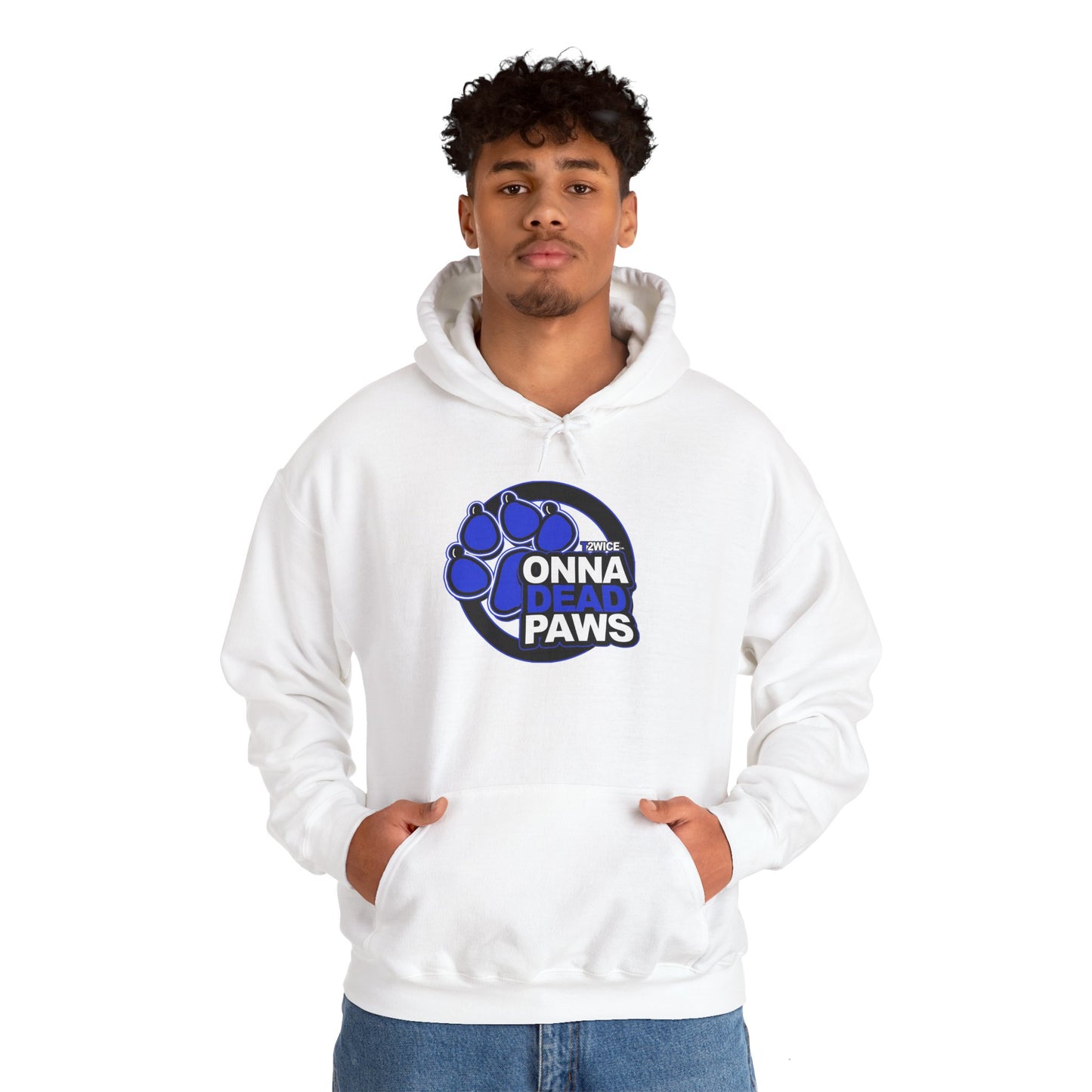 Classic Dead Paws Blue Logo Hooded Sweatshirt
