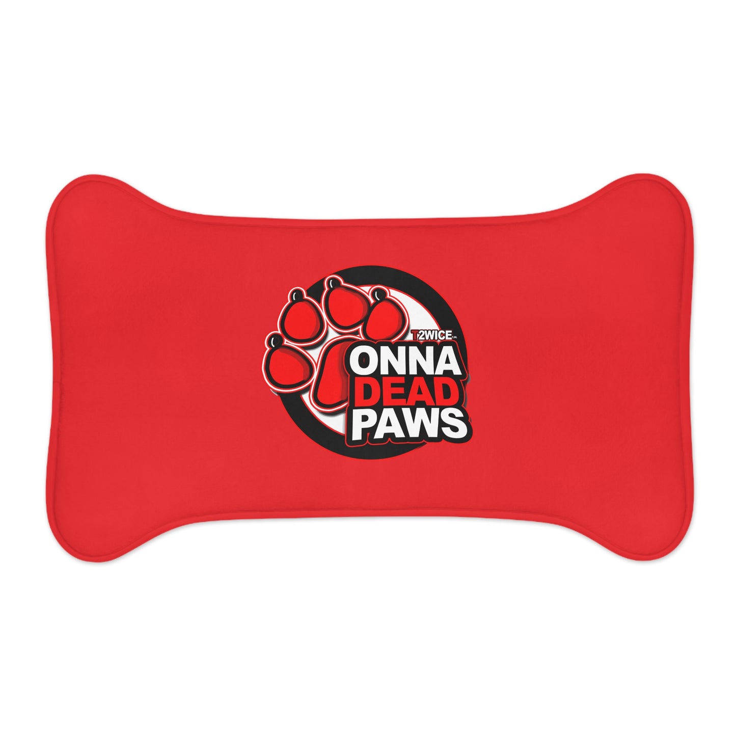 Dead Paws Red Pet Feeding Mats