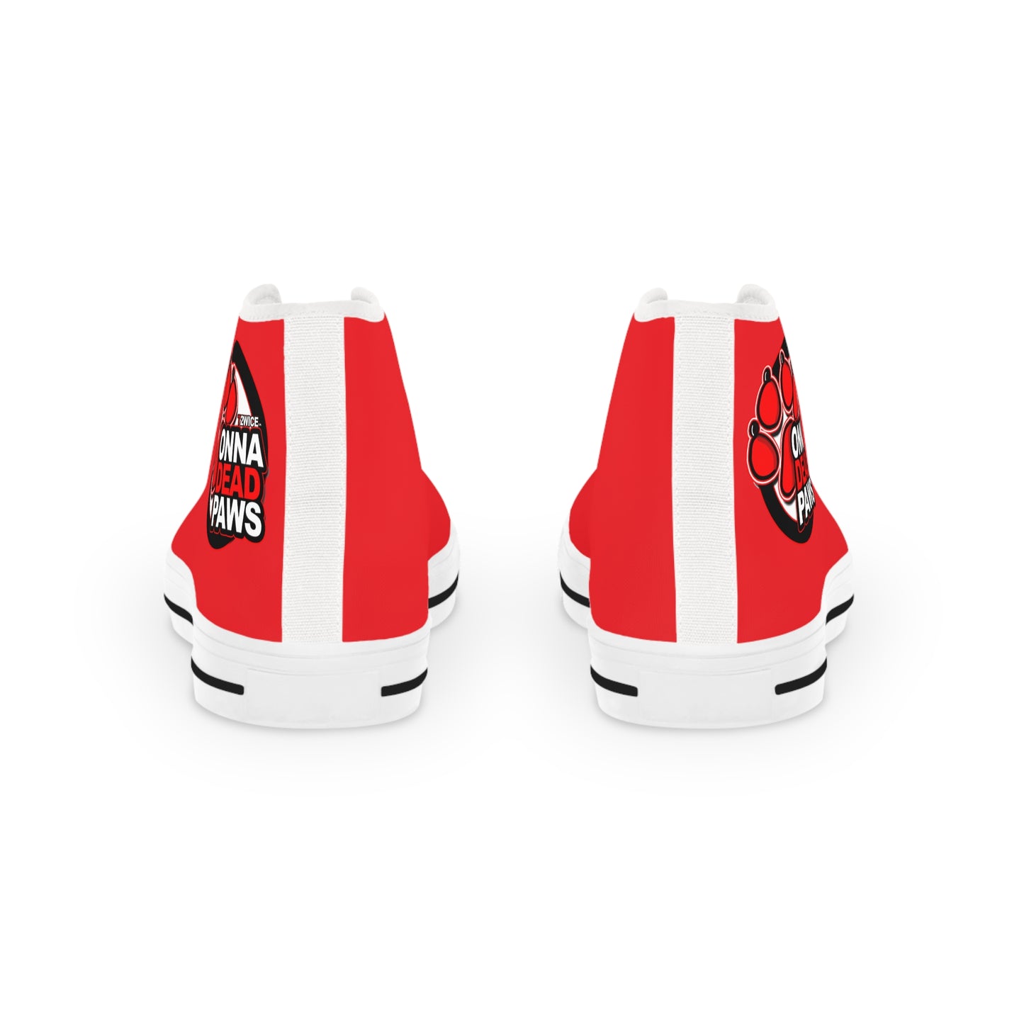 Dead Paws Red logo High Top Sneakers