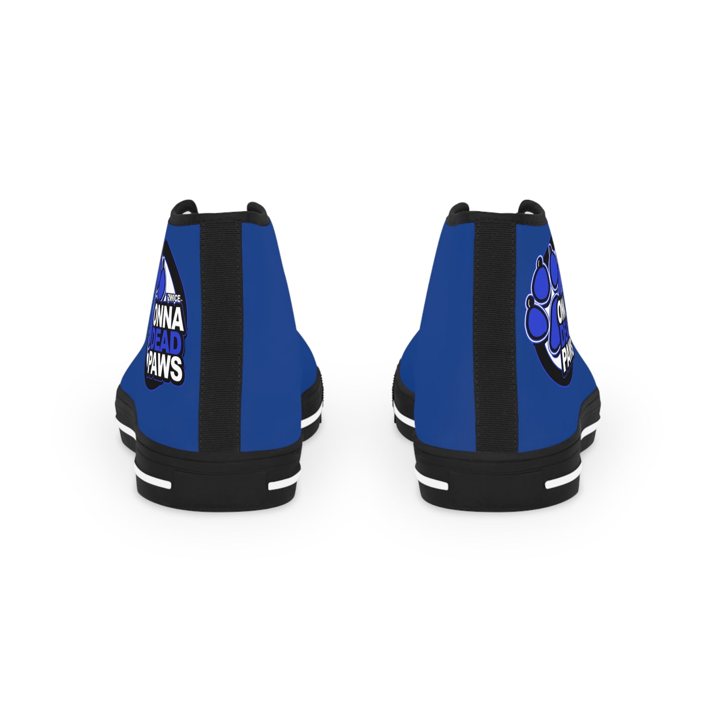 Dead Paws Blue logo Men's High Top Sneakers
