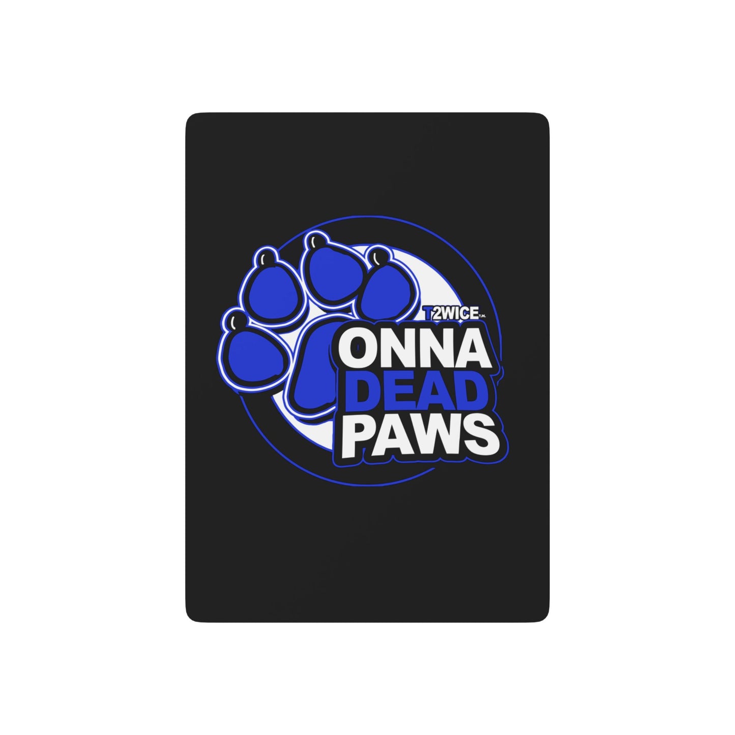 Onna Dead Paws Black and Blue Playing Cards