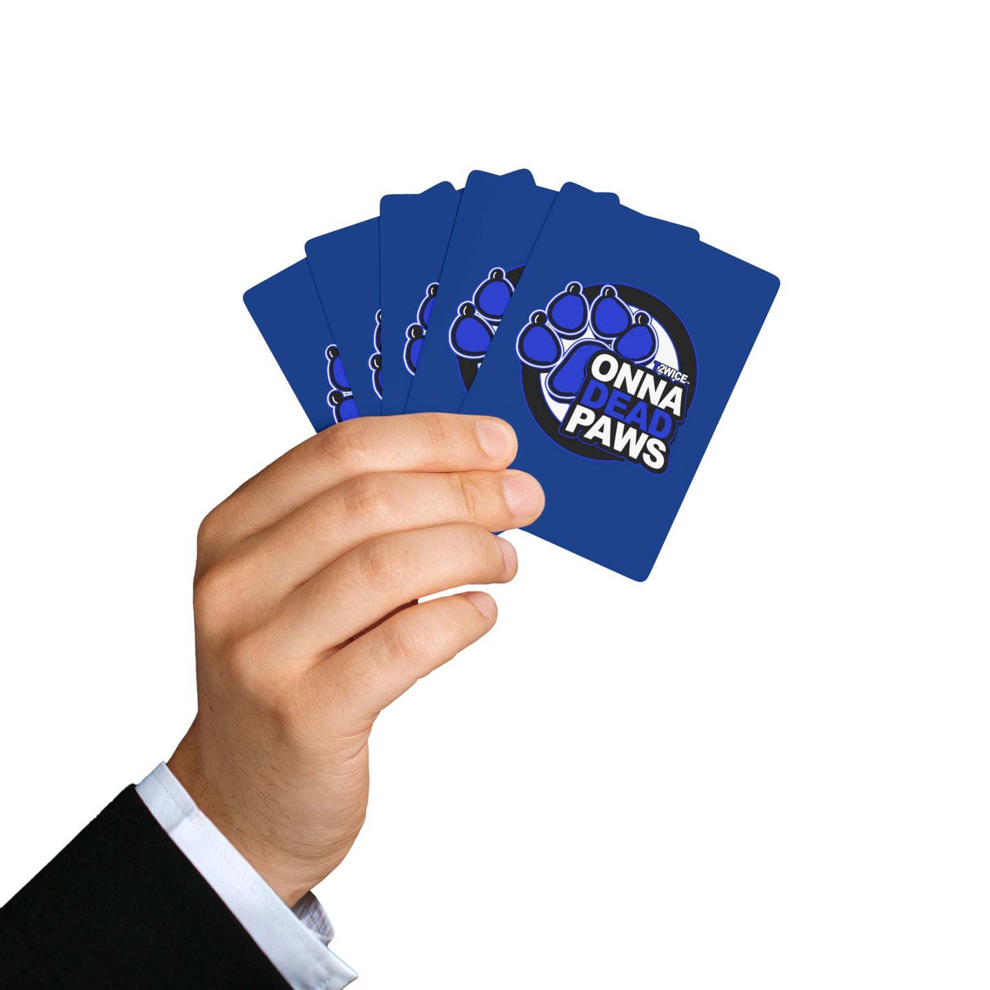 Onna Dead Paws All Blue Playing Cards