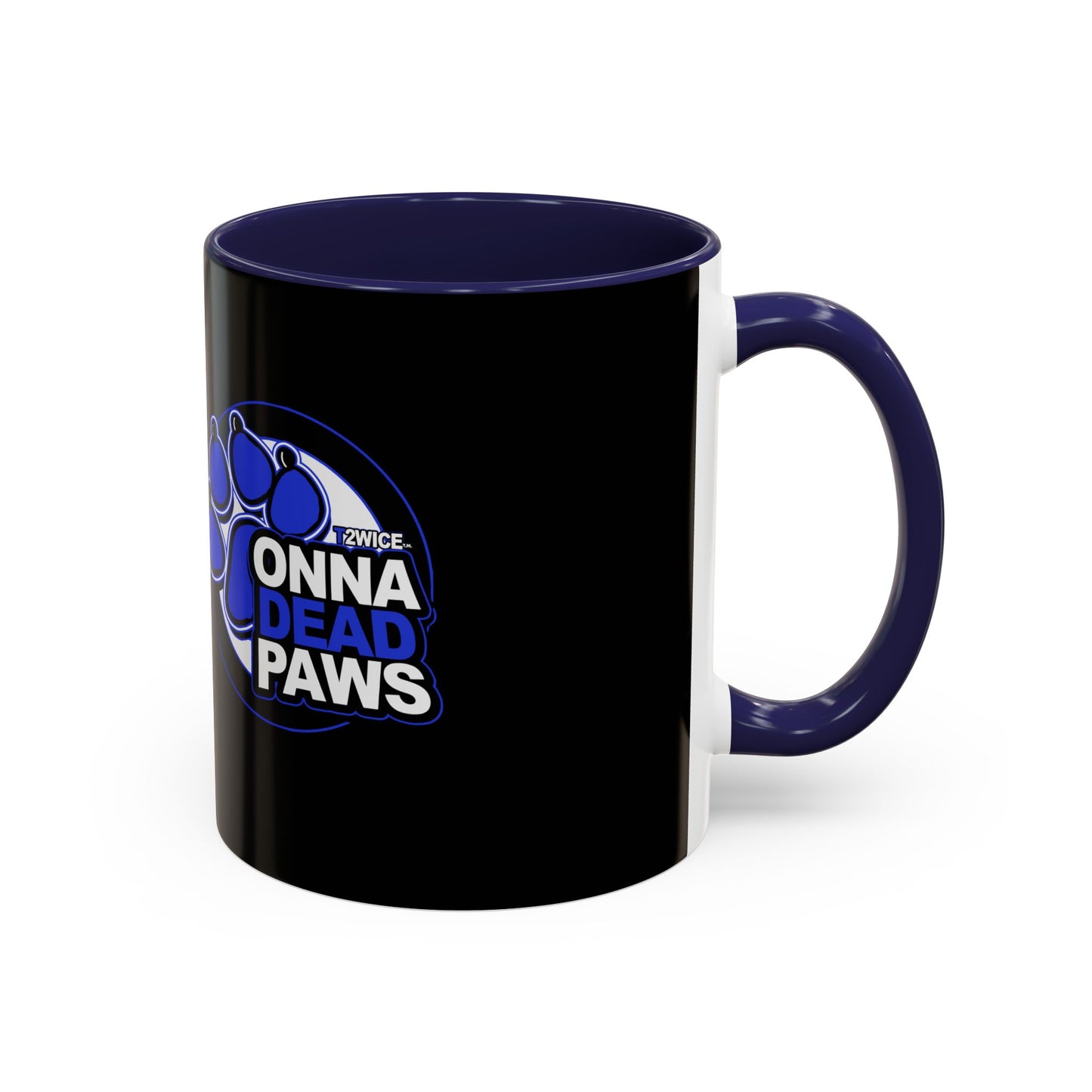 Dead Paws Blue logo Accent Coffee Mug (11, 15oz)