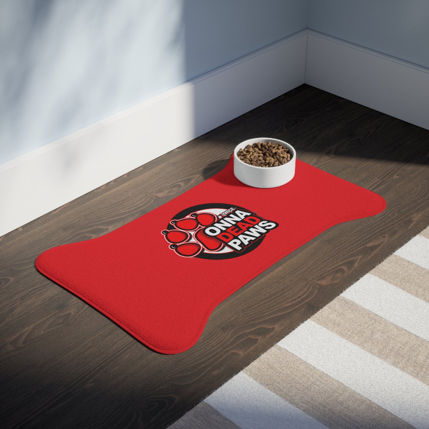 Dead Paws Red Pet Feeding Mats