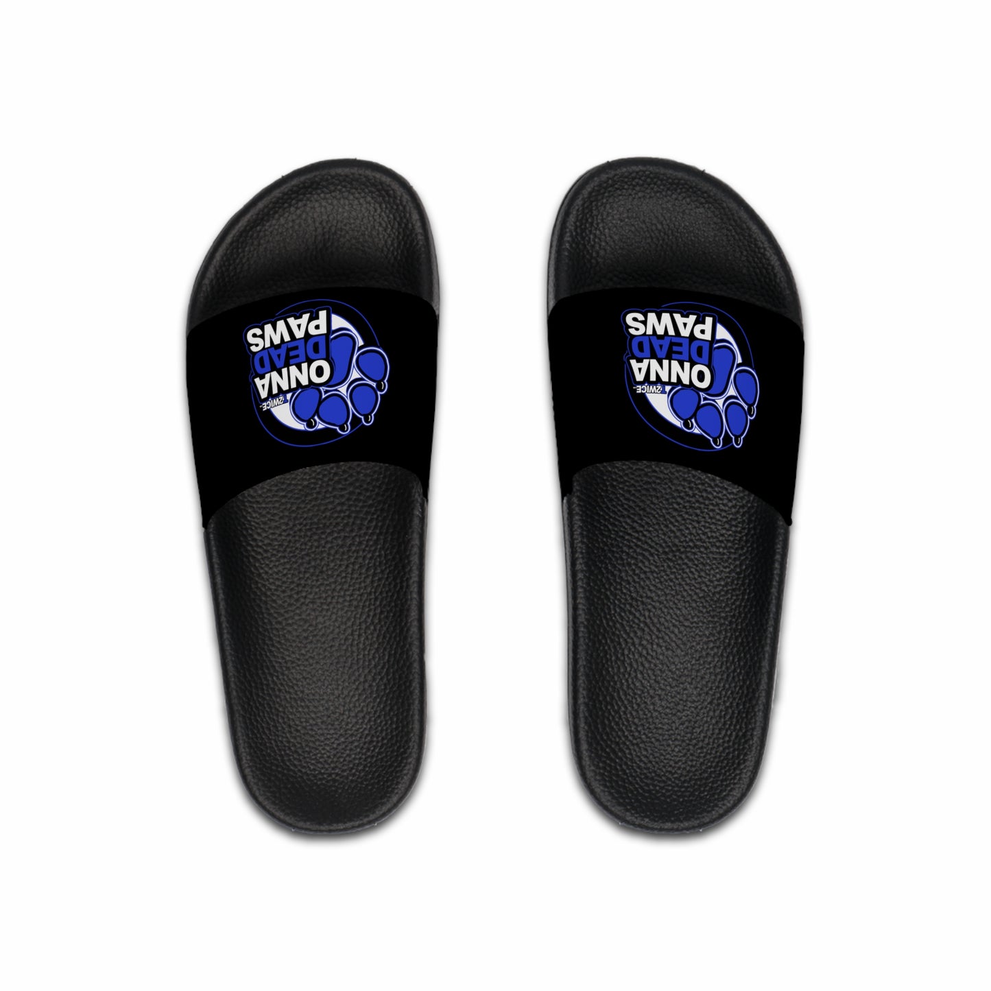 Classic Dead Paws Blue log Black Slides
