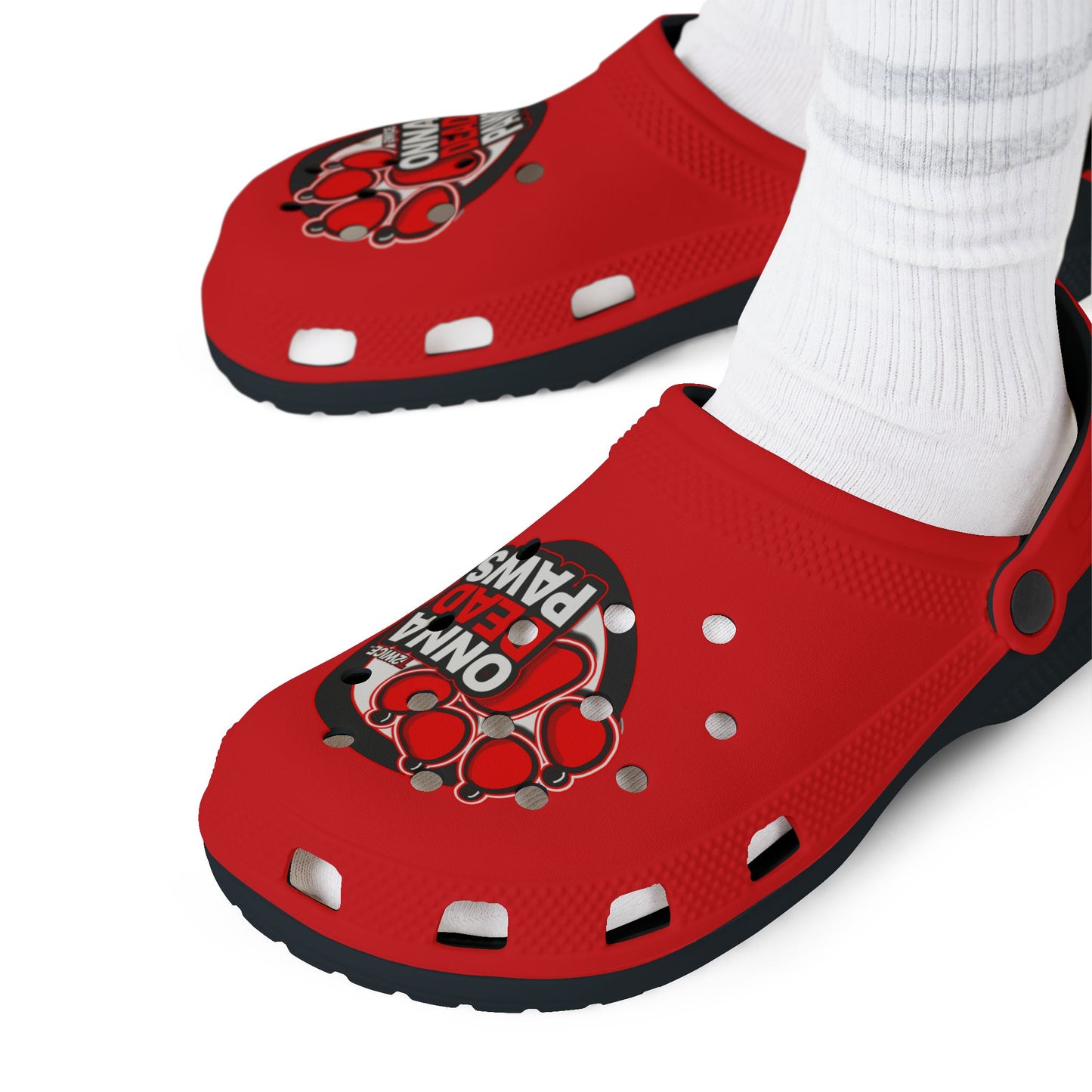 Dead Paws Red and Black Croks