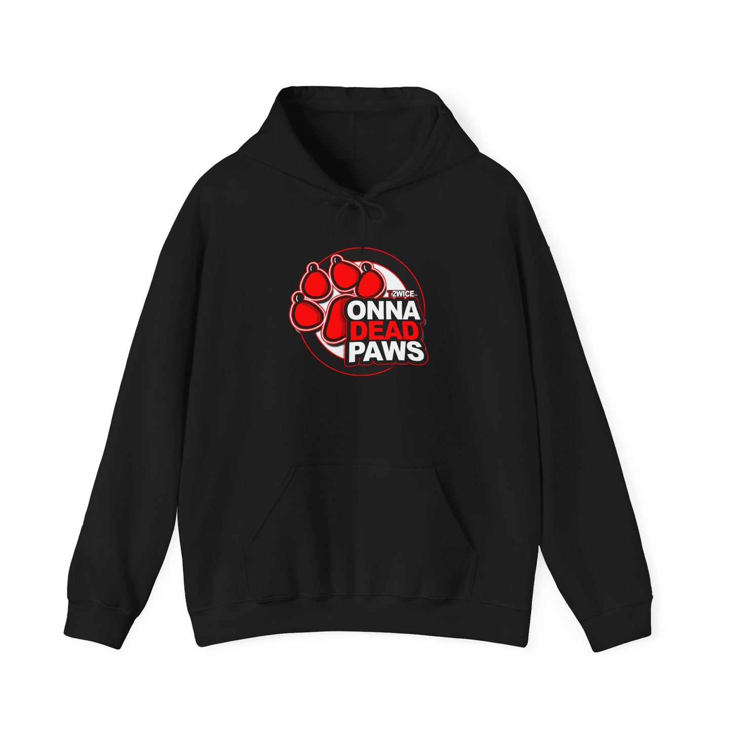 Classic Dead Paws Red Logo Hooded Sweatshirt