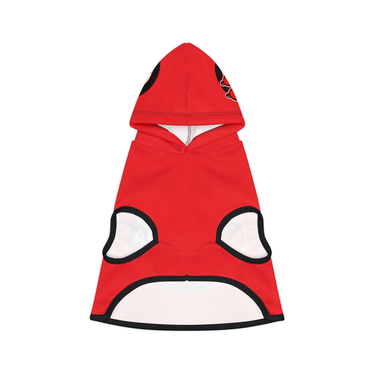 Dead Paws Red Logo Pet Hoodie in Red