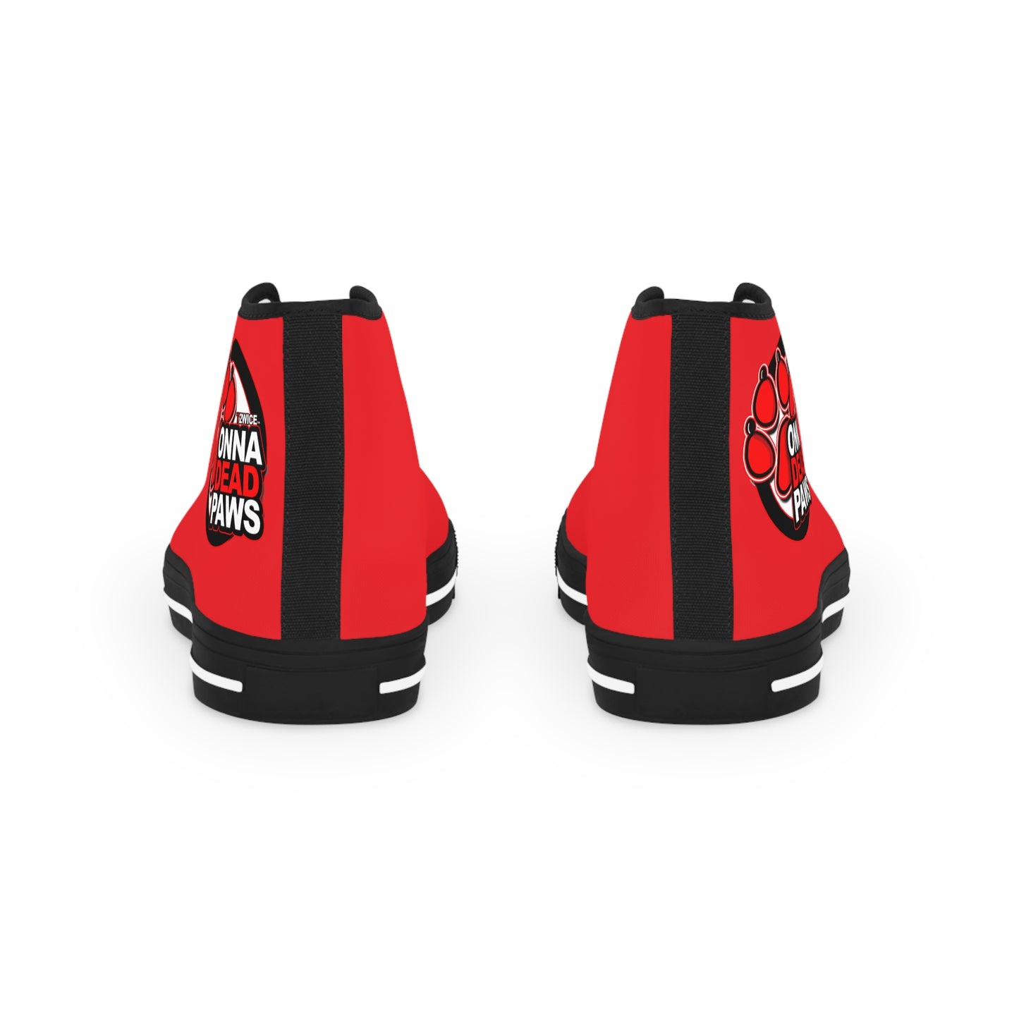 Dead Paws Red logo High Top Sneakers