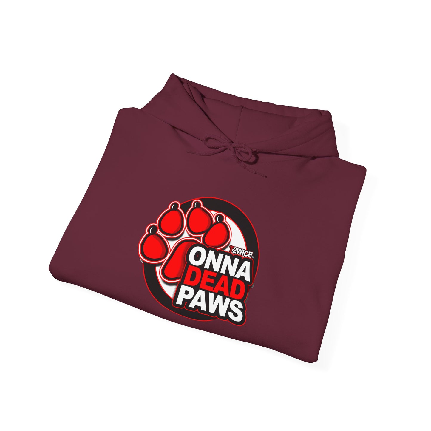 Classic Dead Paws Red Logo Hooded Sweatshirt