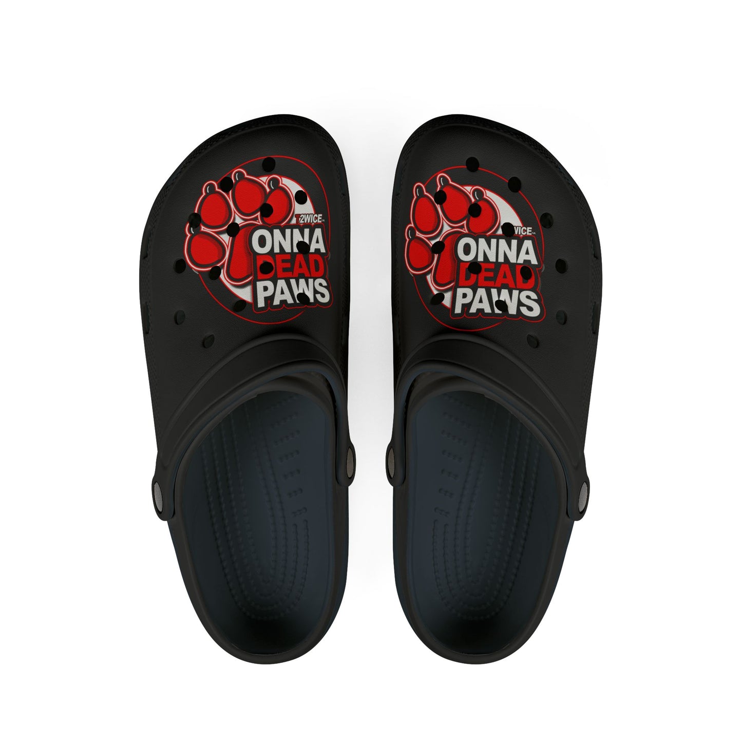 Dead Paws All Black with Red Croks
