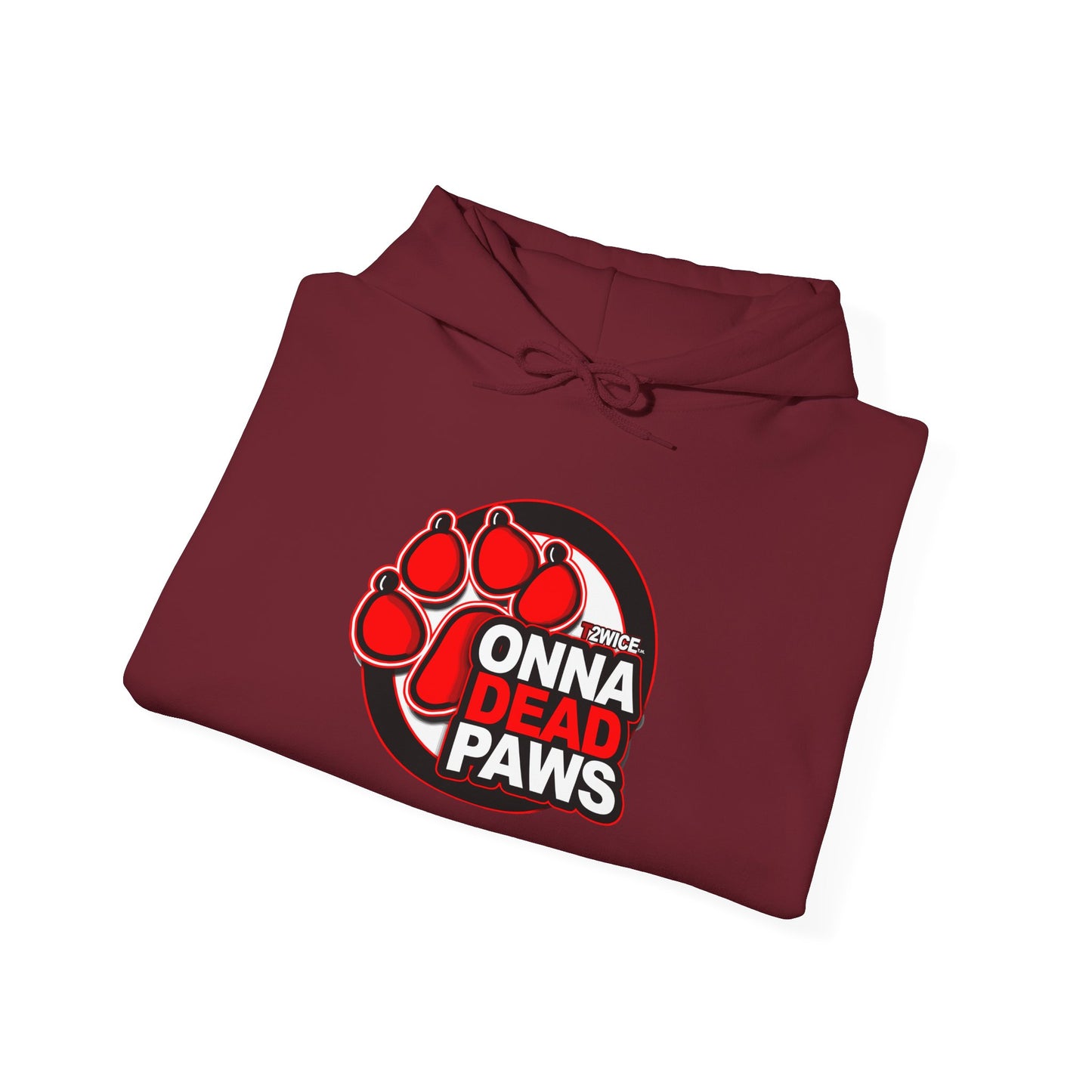 Classic Dead Paws Red Logo Hooded Sweatshirt