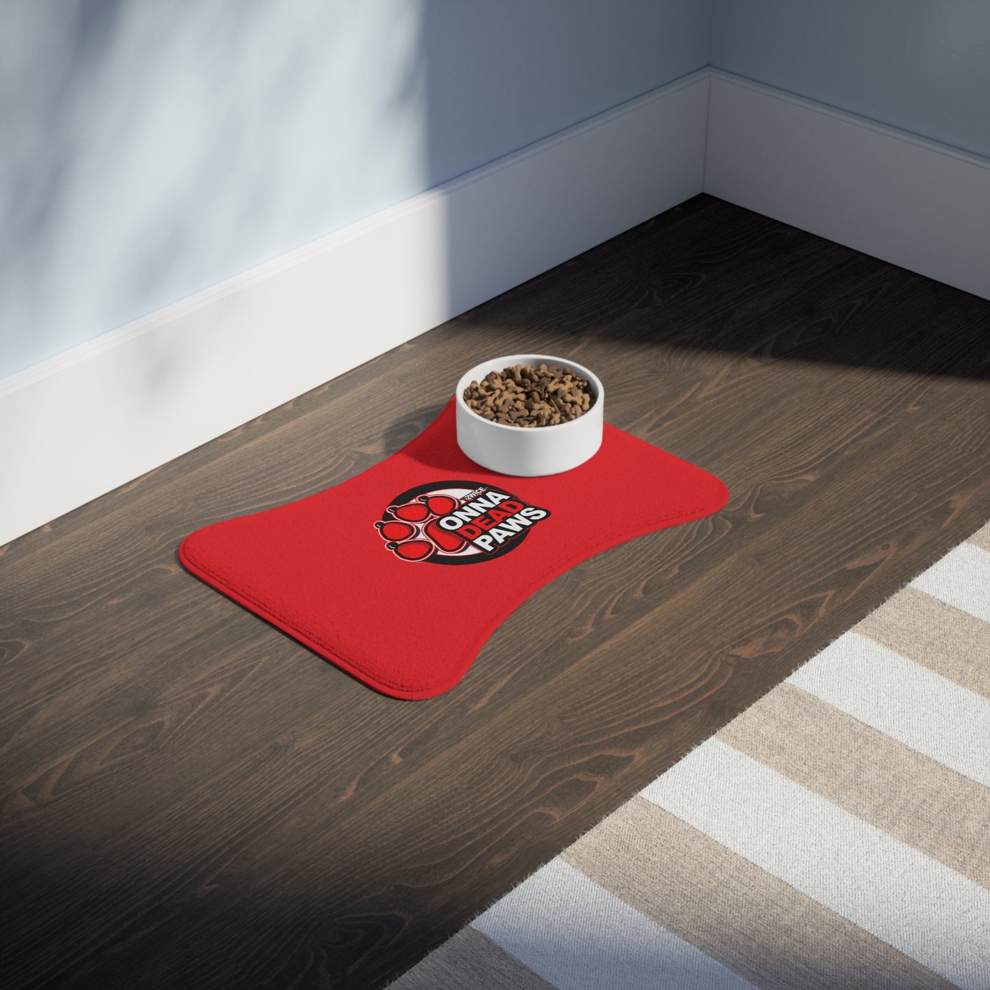 Dead Paws Red Pet Feeding Mats