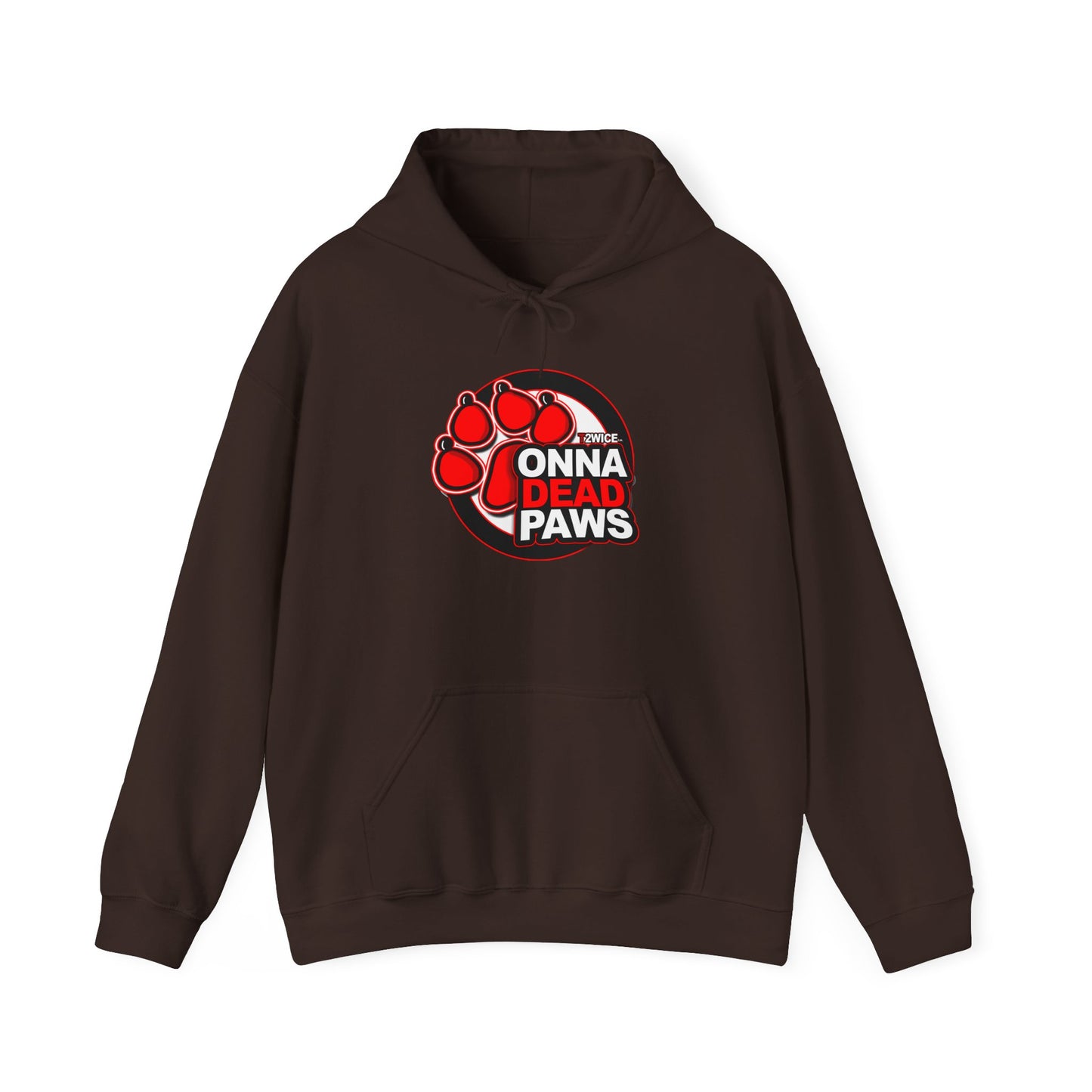 Classic Dead Paws Red Logo Hooded Sweatshirt