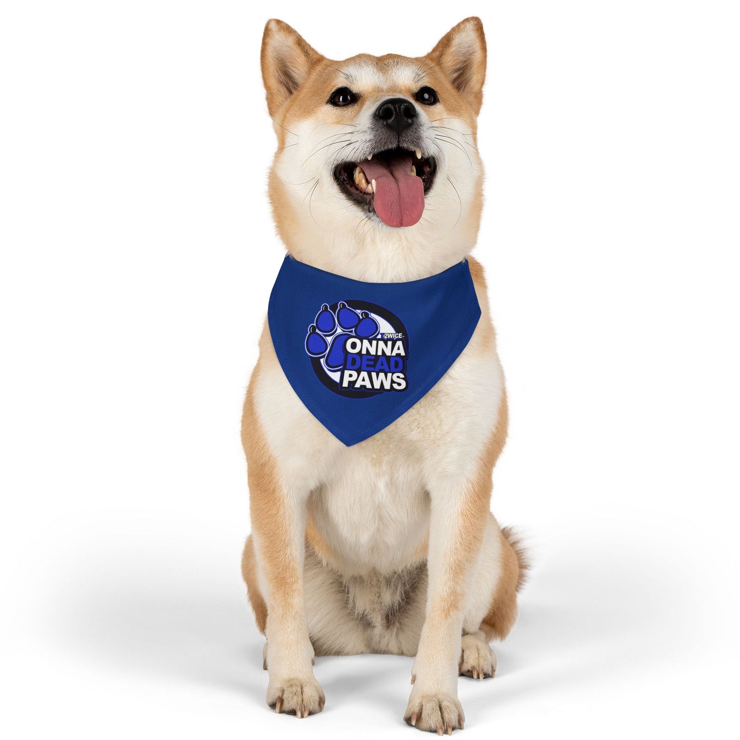 Dead Paws All Blue Pet Bandana Collar