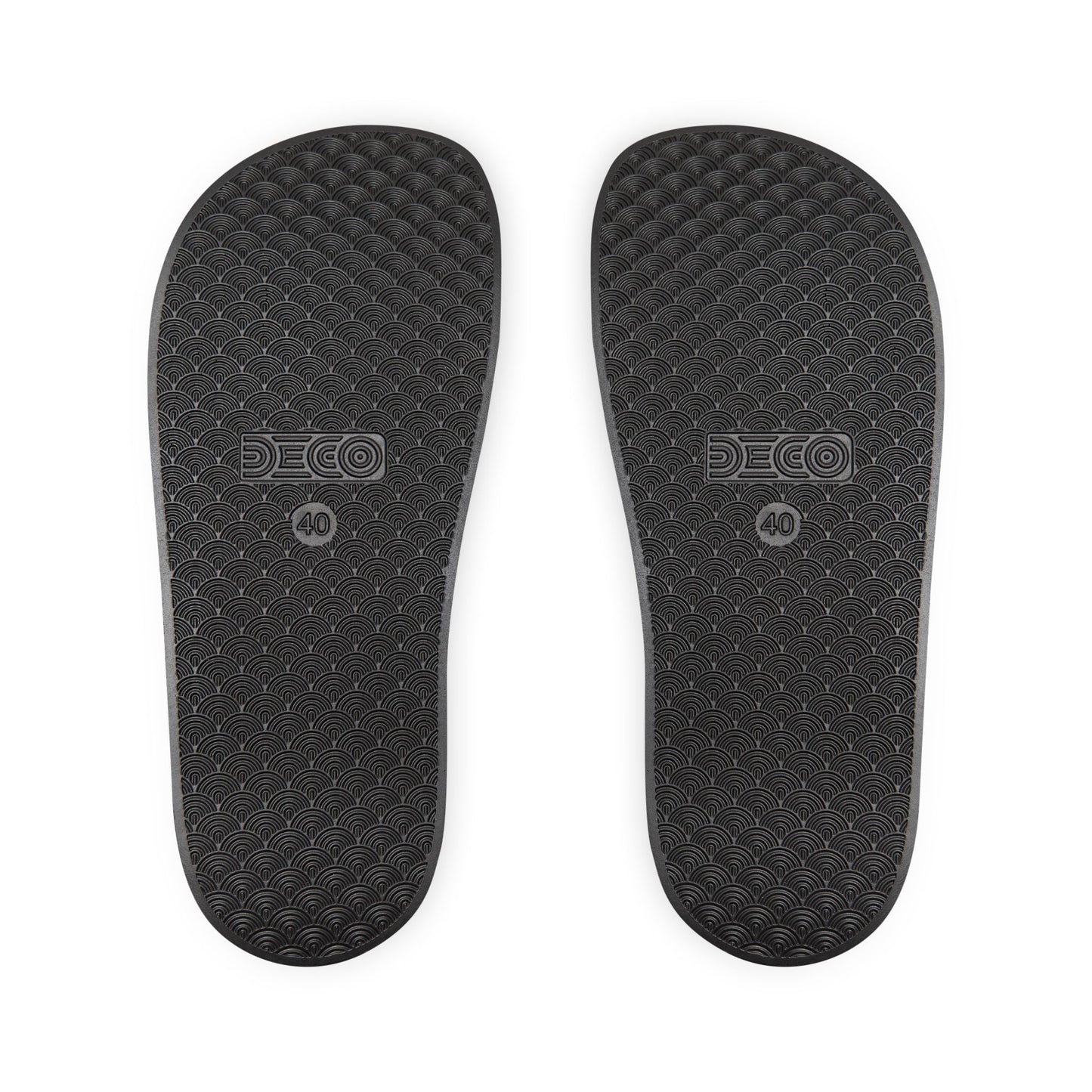 Classic Red and Black Dead Paws Red logo Strap Slides
