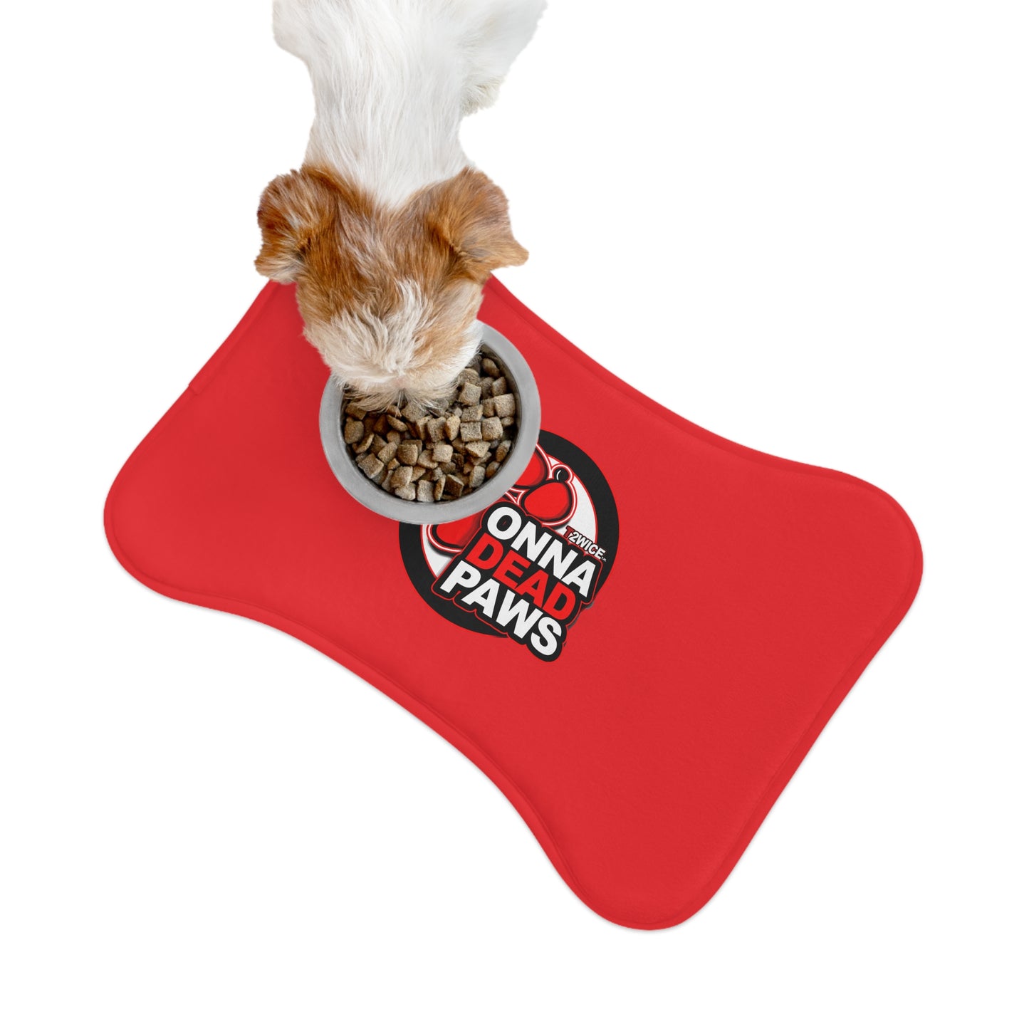 Dead Paws Red Pet Feeding Mats