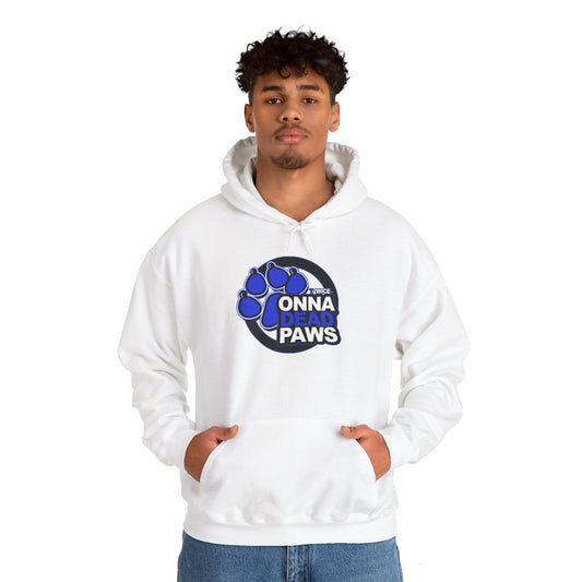 Classic Dead Paws Blue Logo  Hooded Sweatshirt