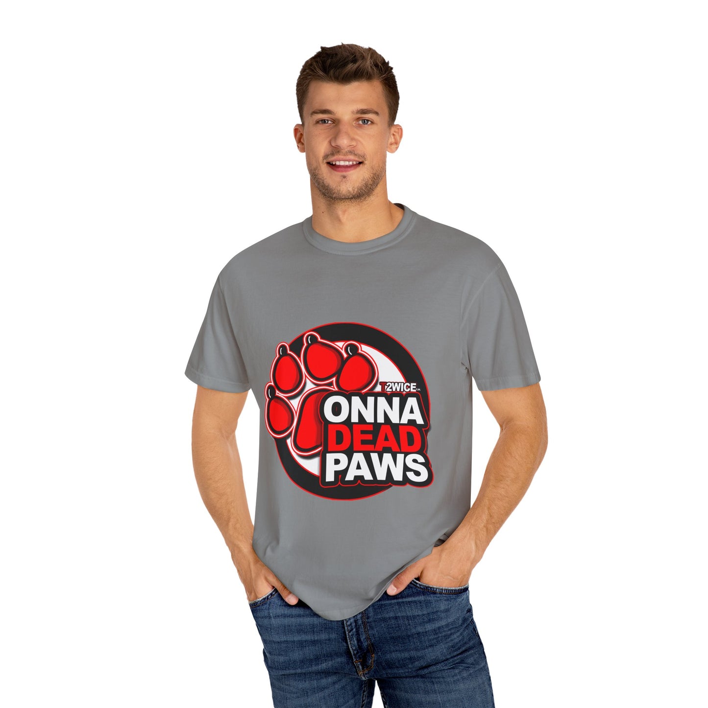 Classic Dead Paws Red Logo T shirt