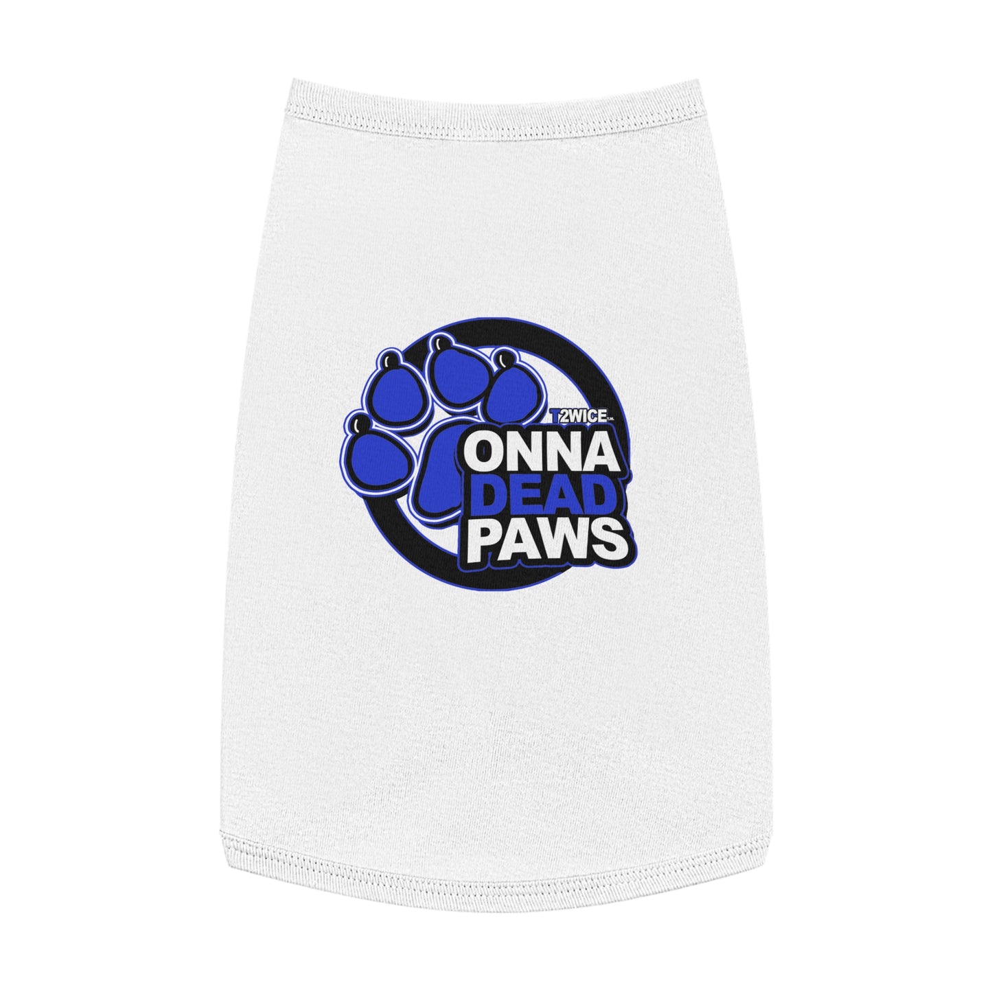 Dead Paws Blue Logo Pet Tank Top