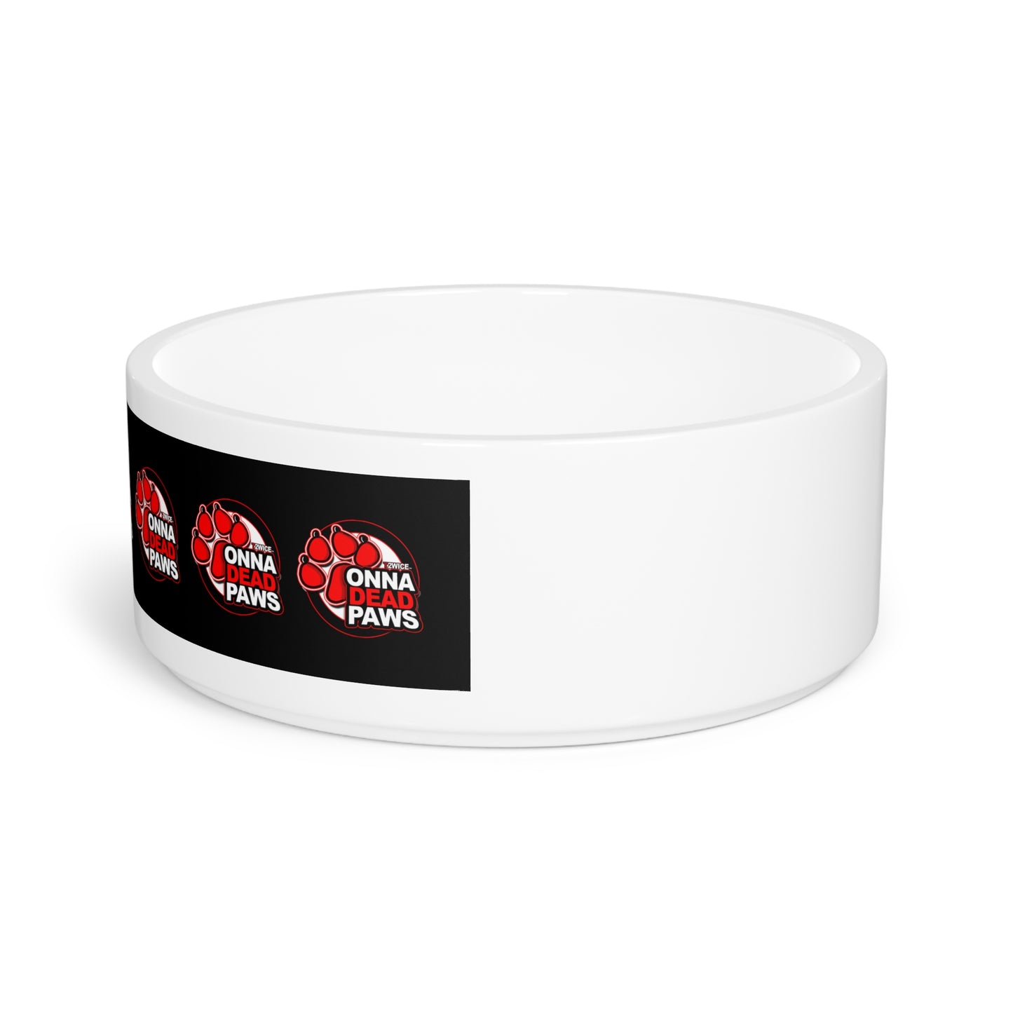 Dead Paws Black and Red Pet Bowl