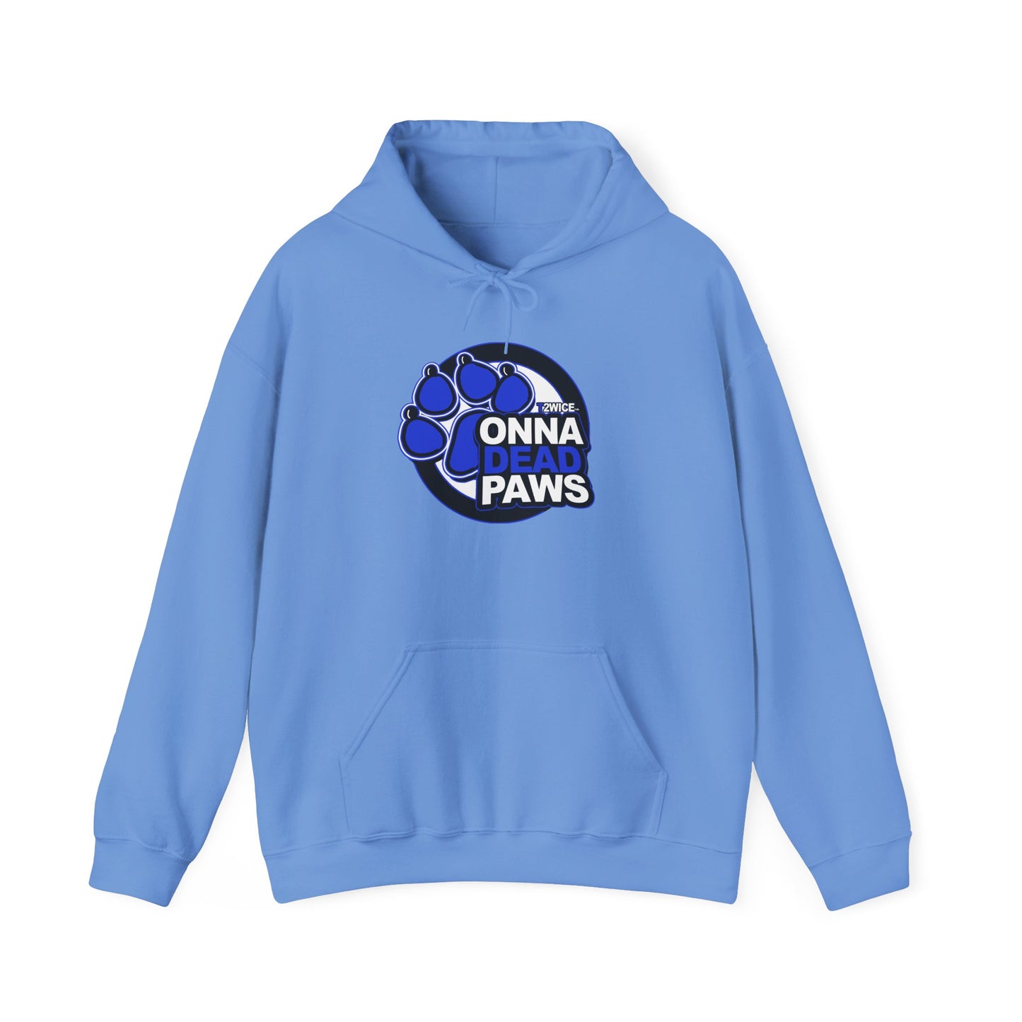 Classic Dead Paws Blue Logo  Hooded Sweatshirt