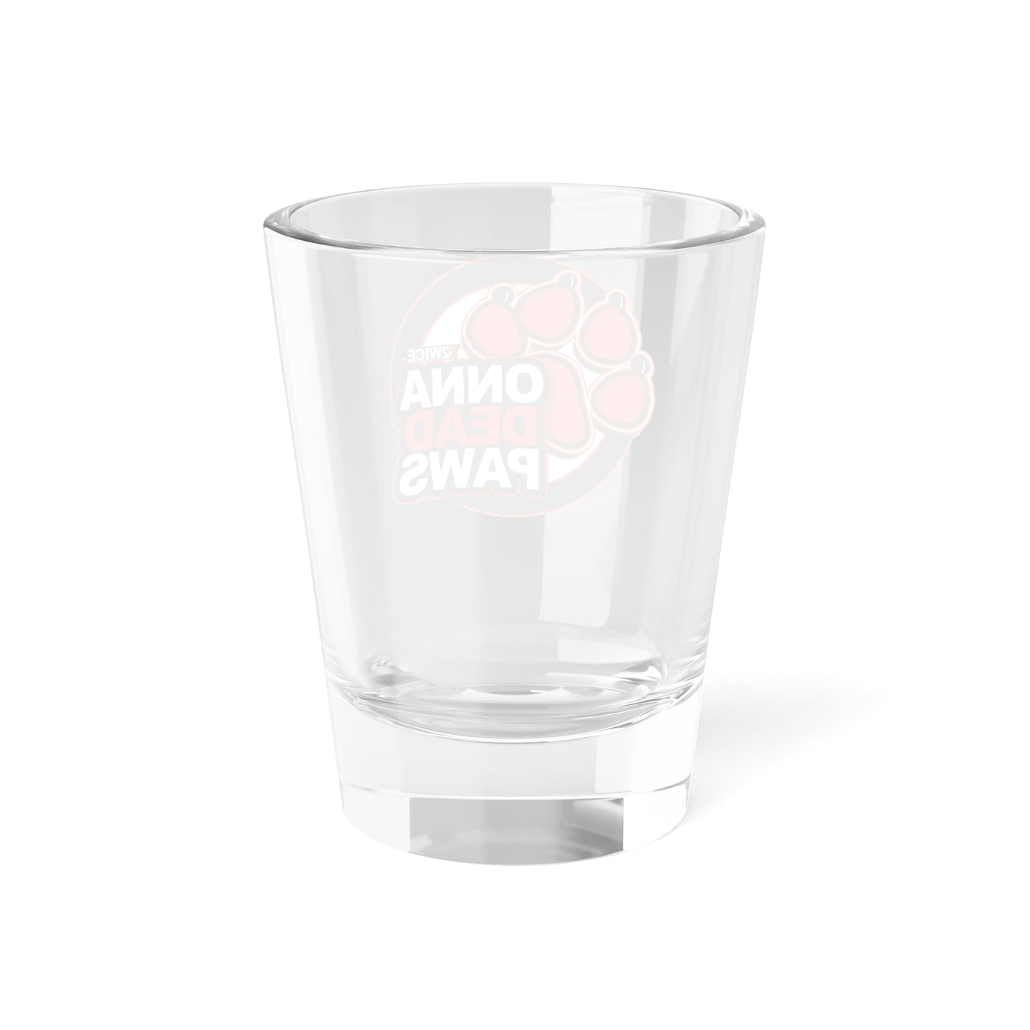 Onna Dead Paws Shot Glass in Red