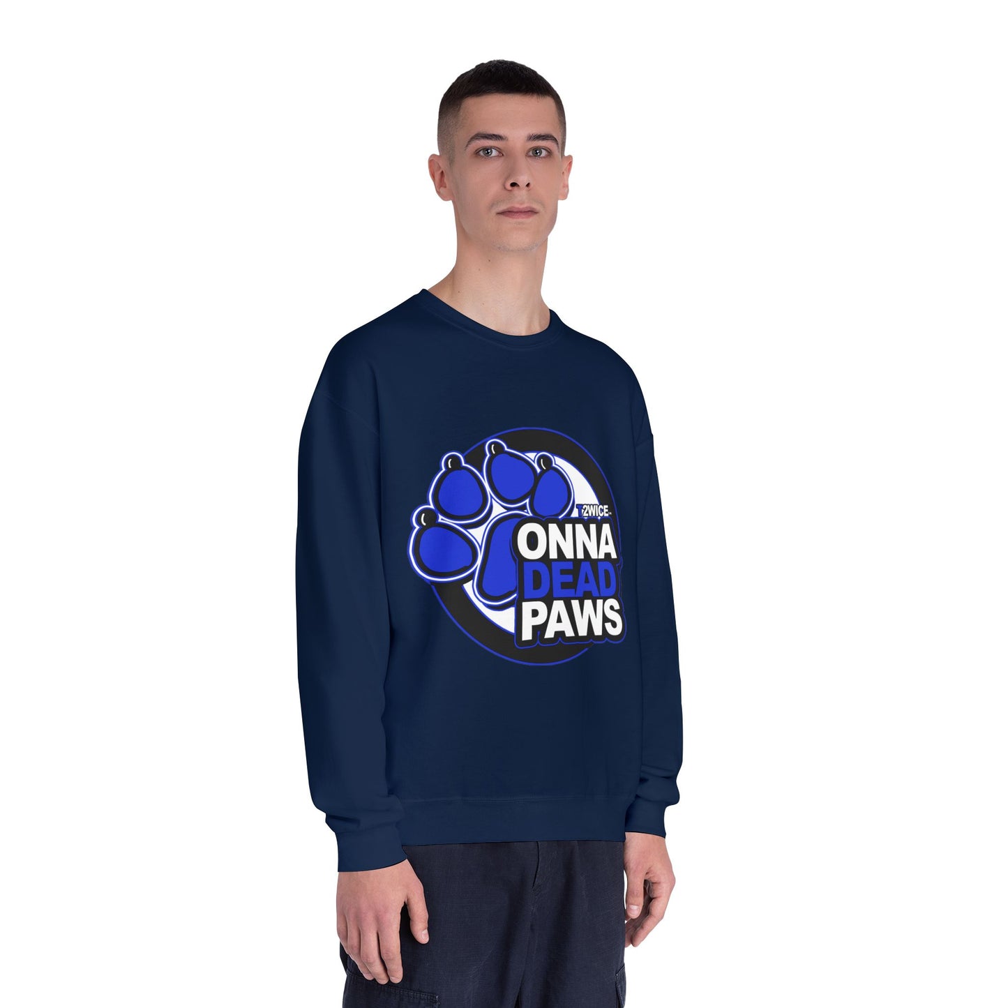 Classic Dead Paws Blue logo  Crewneck Sweatshirt