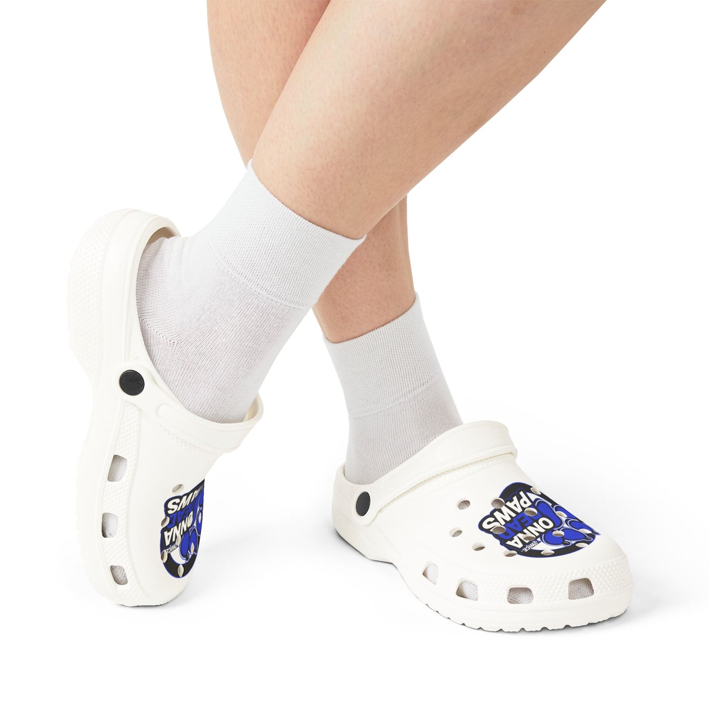 Dead Paws Blue logo croks in white