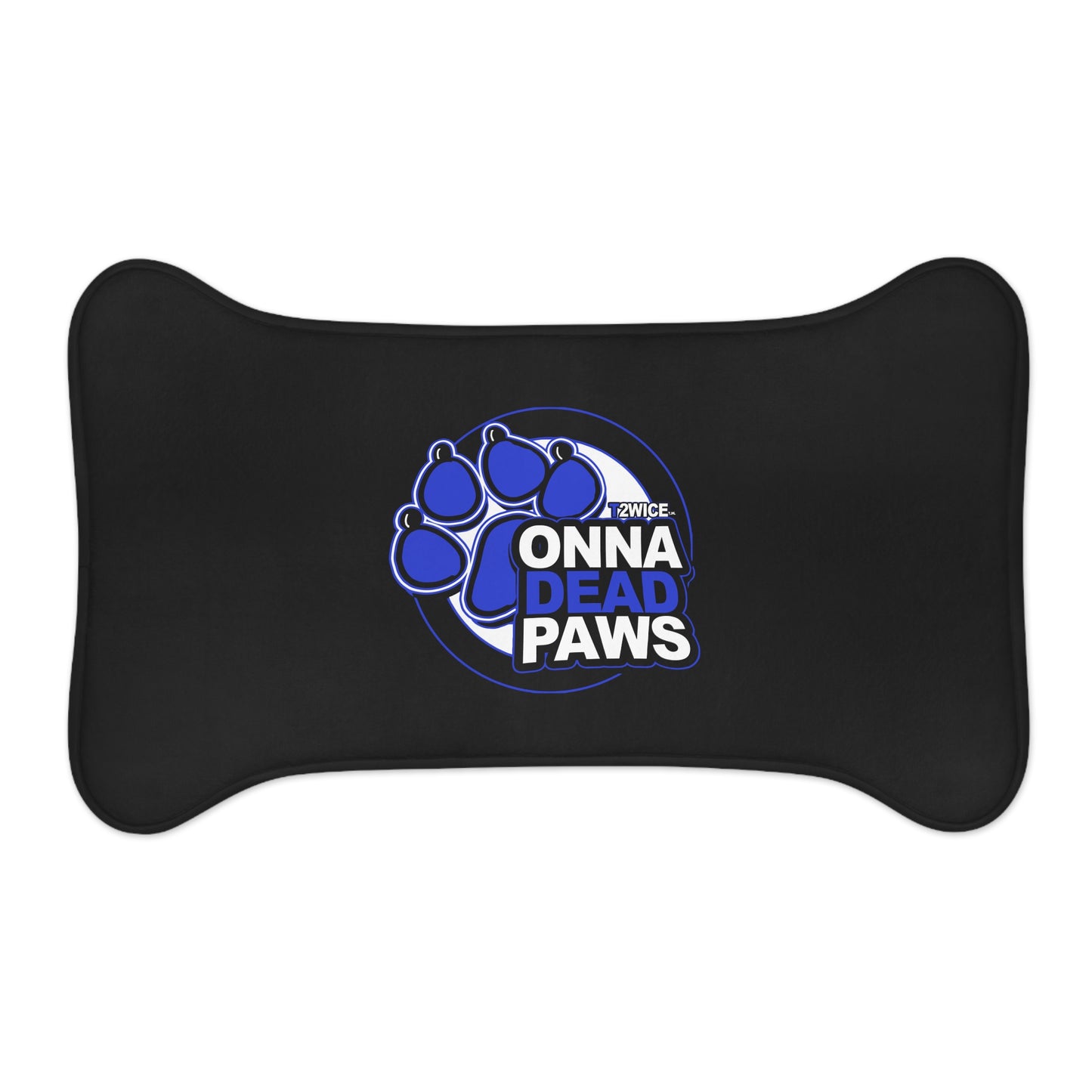 Dead Paws Black and Blue Pet Feeding Mats