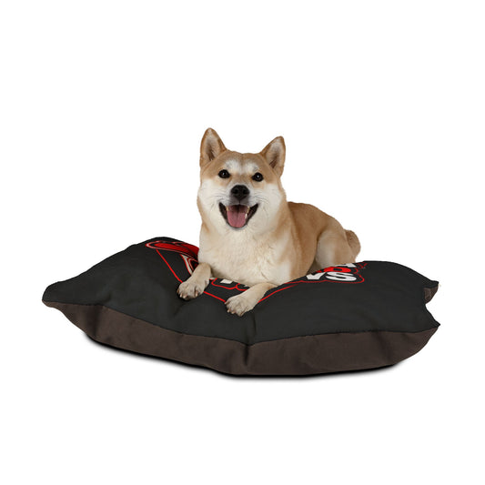 Onna Dead Paws Red and Black Pet Bed
