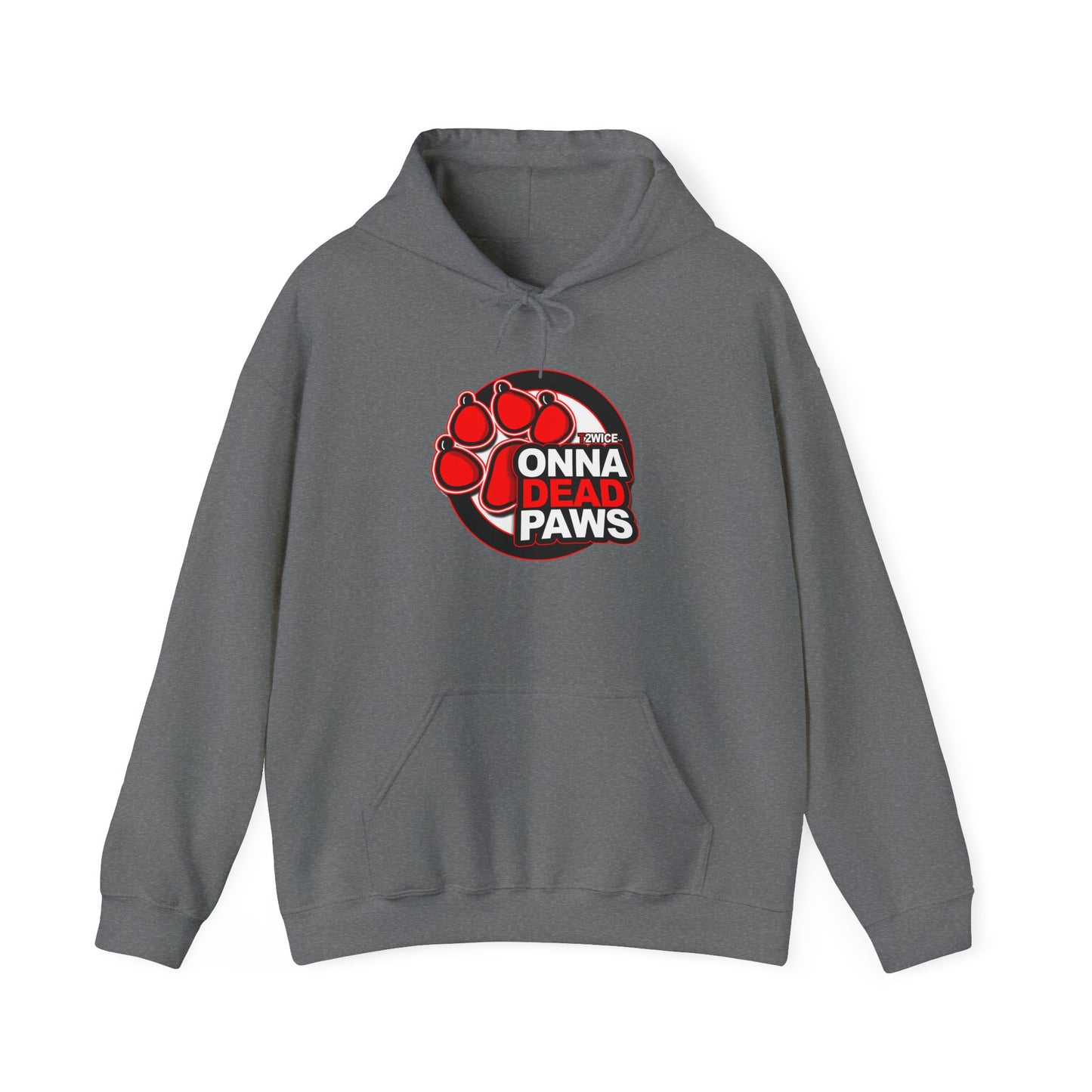 Classic Dead Paws Red Logo  Hooded Sweatshirt