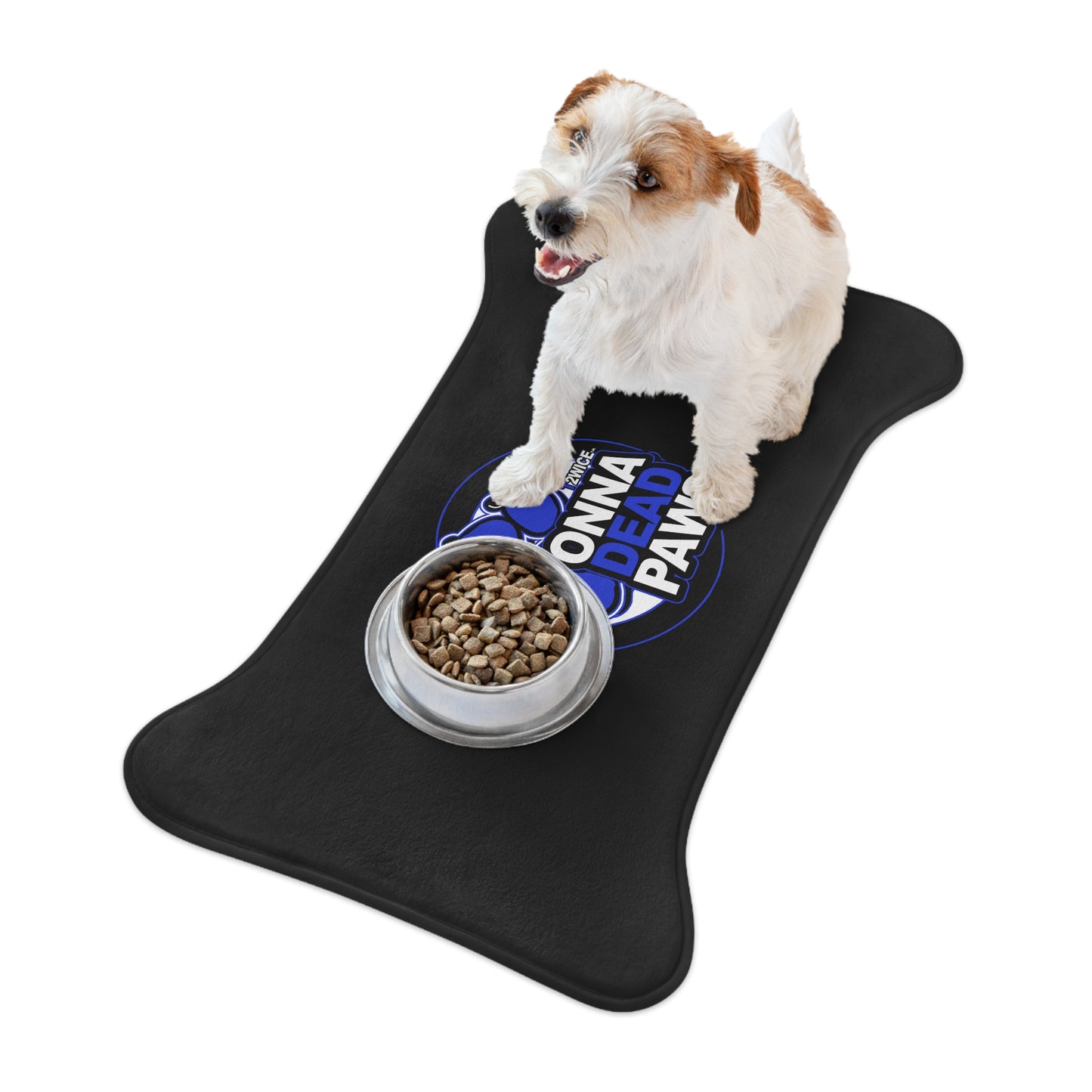 Dead Paws Black and Blue Pet Feeding Mats