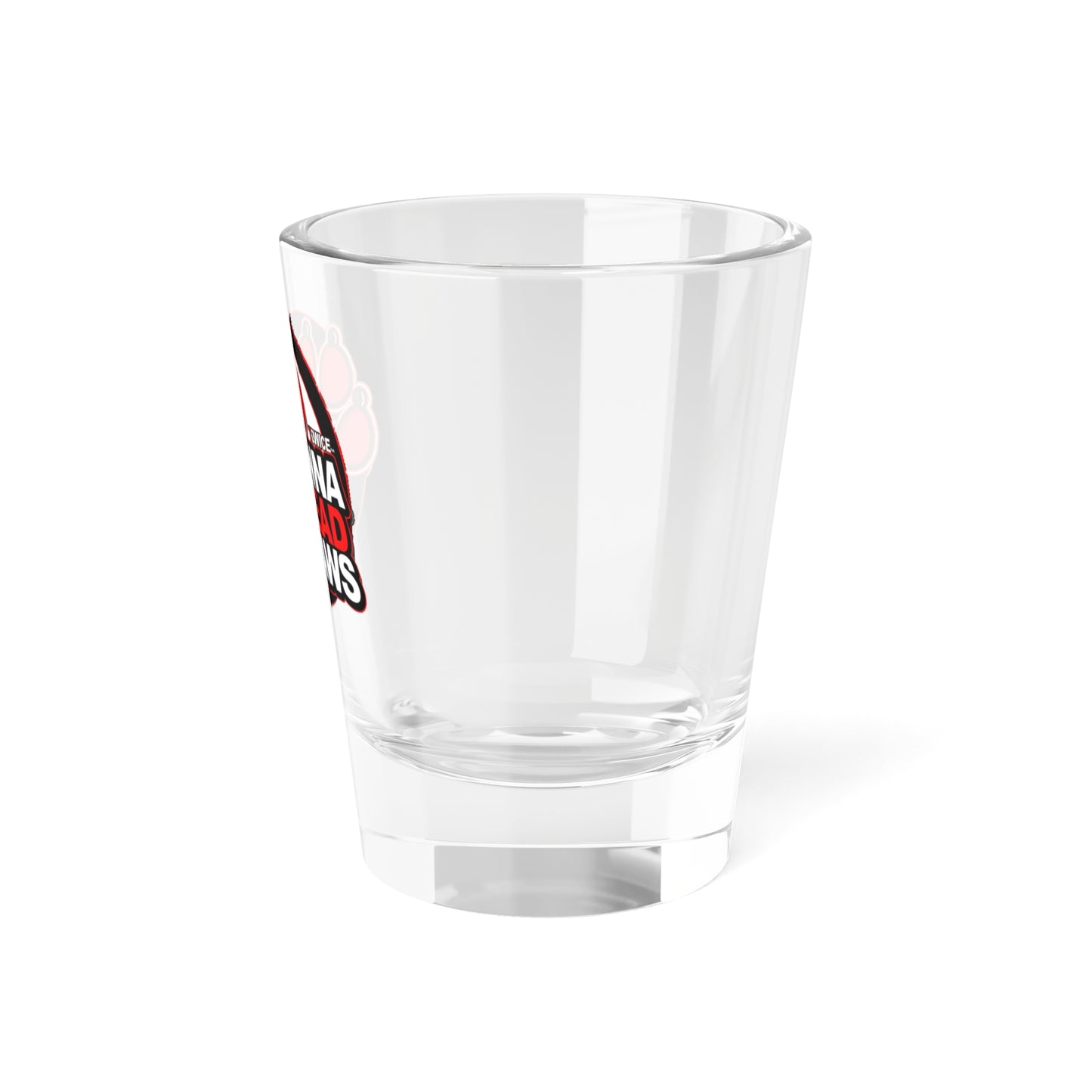 Onna Dead Paws Shot Glass in Red