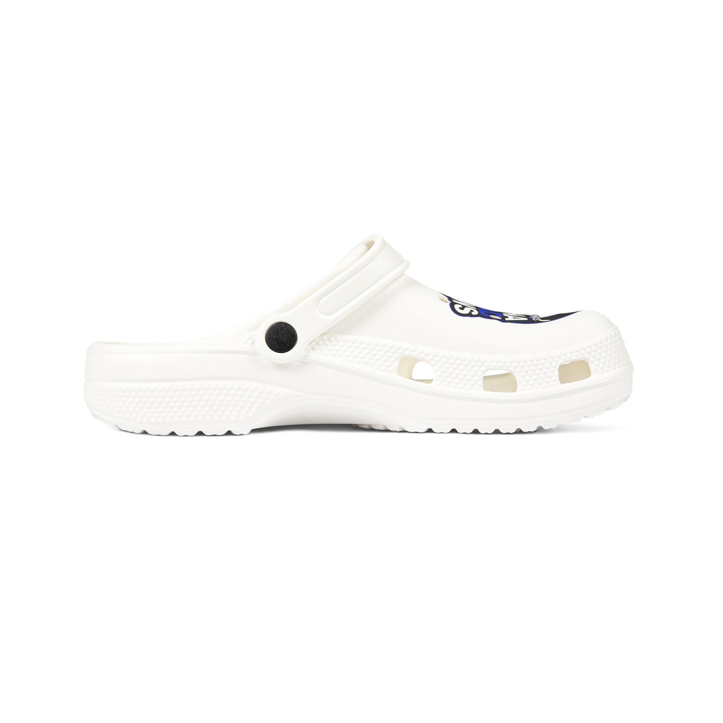 Dead Paws Blue logo croks in white