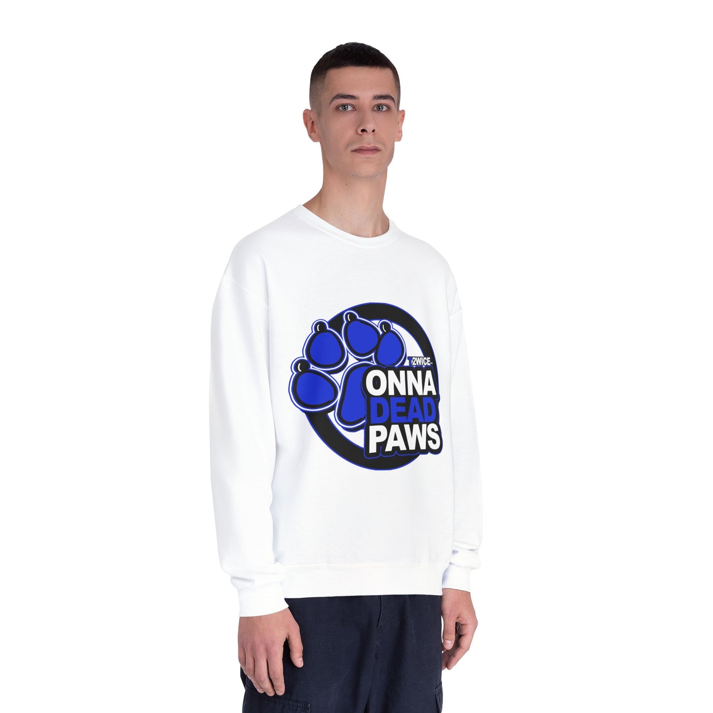 Classic Dead Paws Blue logo  Crewneck Sweatshirt