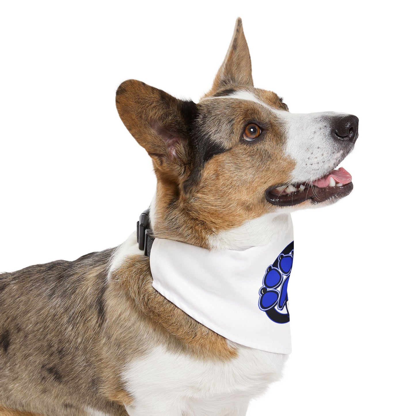 Dead Paws White and Blur Pet Bandana Collar