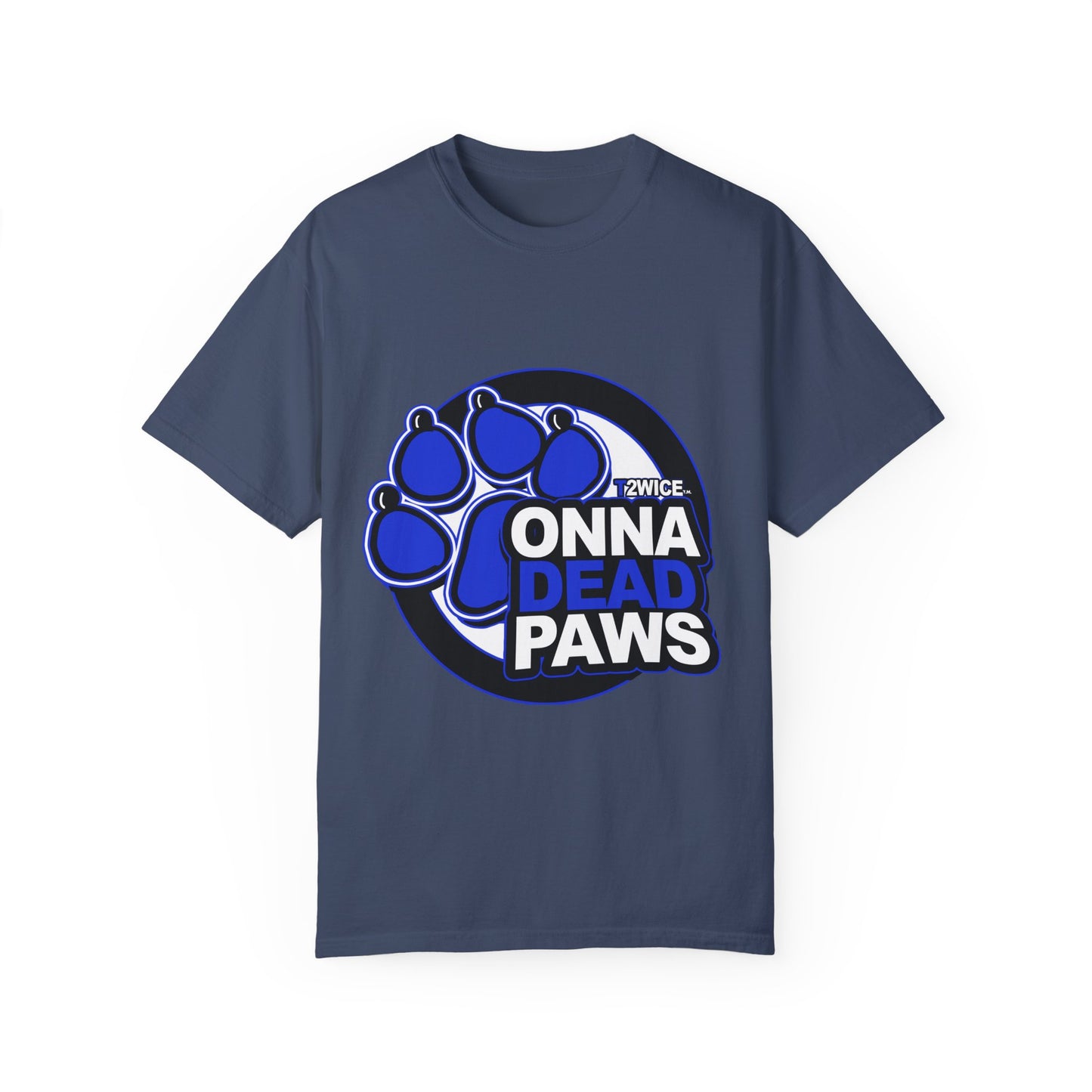 Classic Dead Paws Blue logo T-shirt