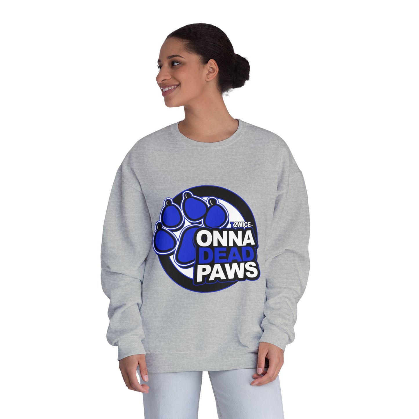 Classic Dead Paws Blue logo  Crewneck Sweatshirt