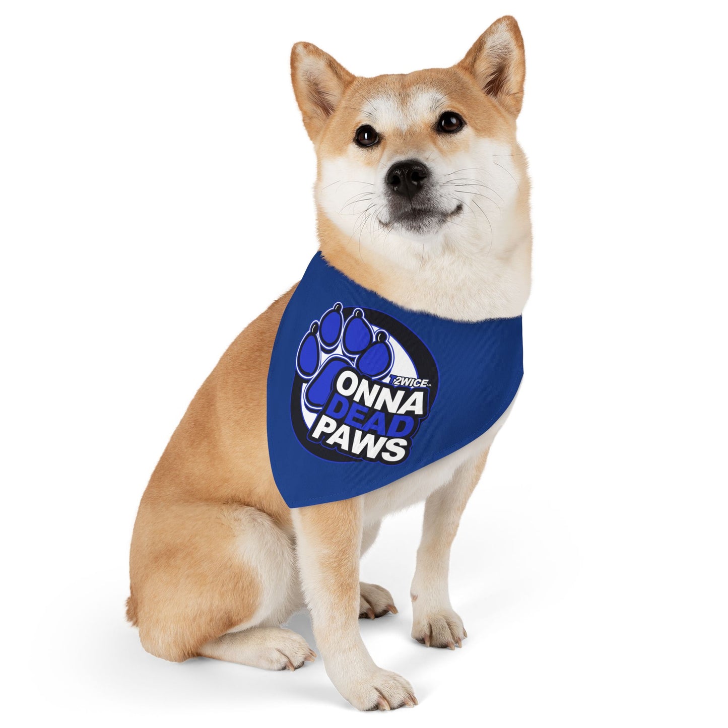 Dead Paws All Blue Pet Bandana Collar