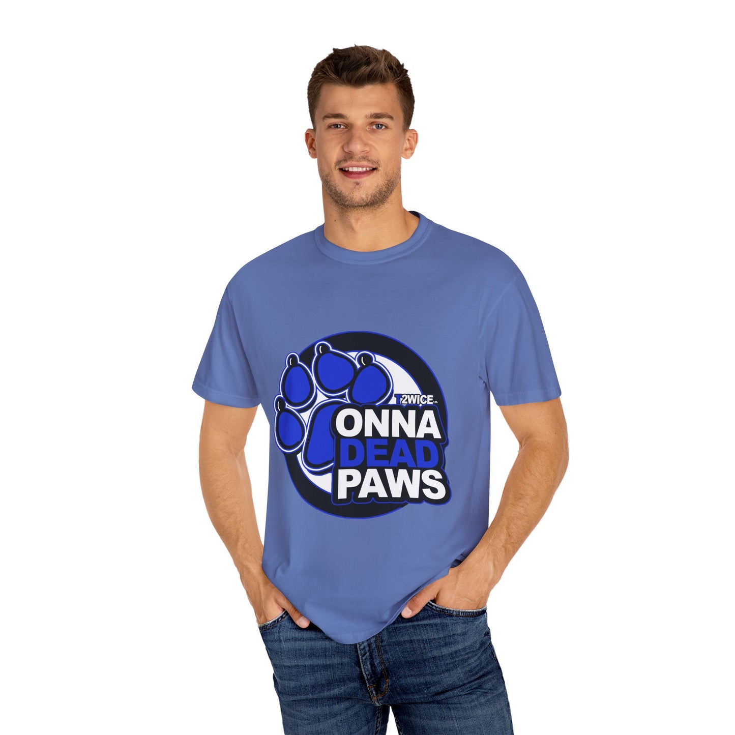 Classic Dead Paws Blue logo T-shirt