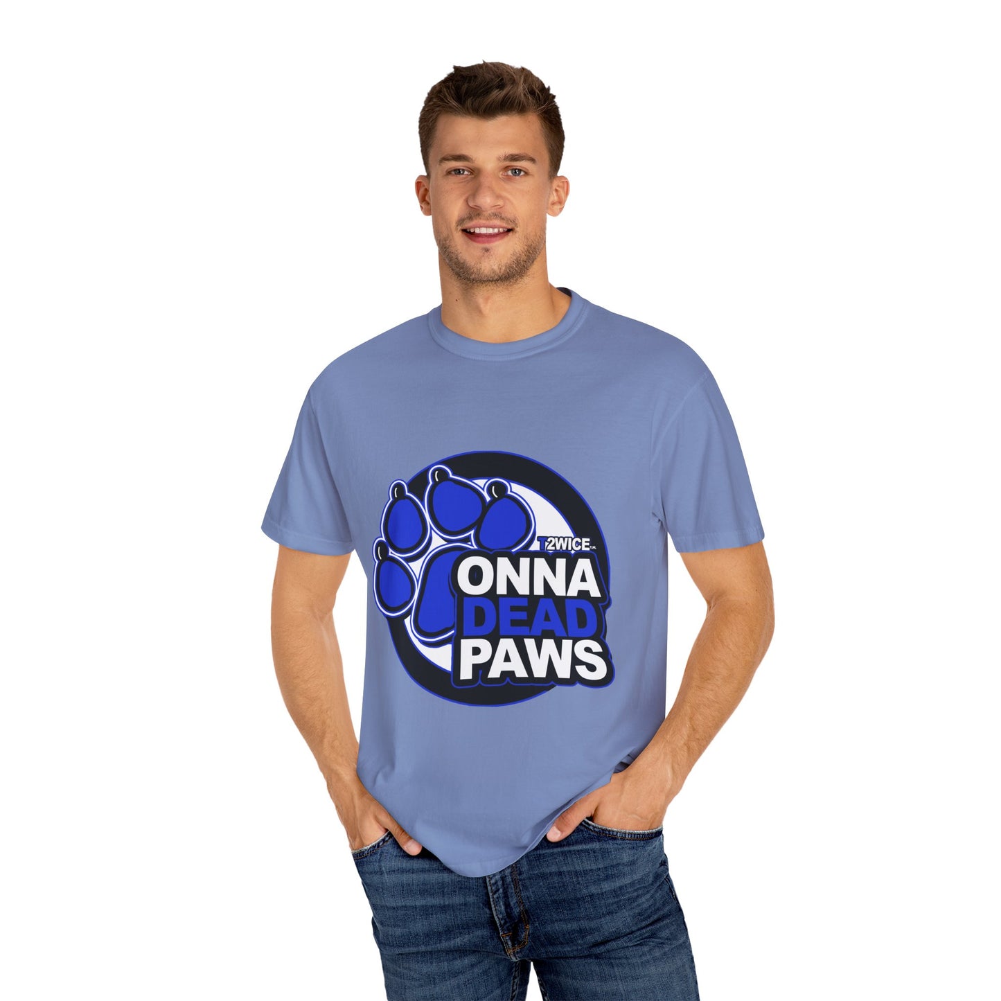 Classic Dead Paws Blue logo T-shirt