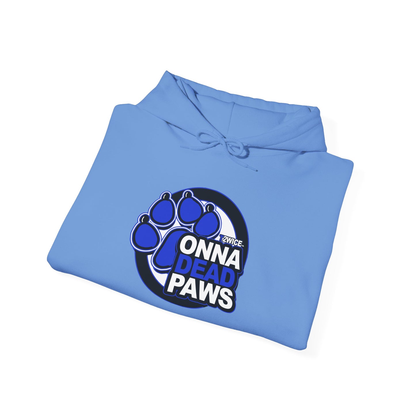 Classic Dead Paws Blue Logo  Hooded Sweatshirt