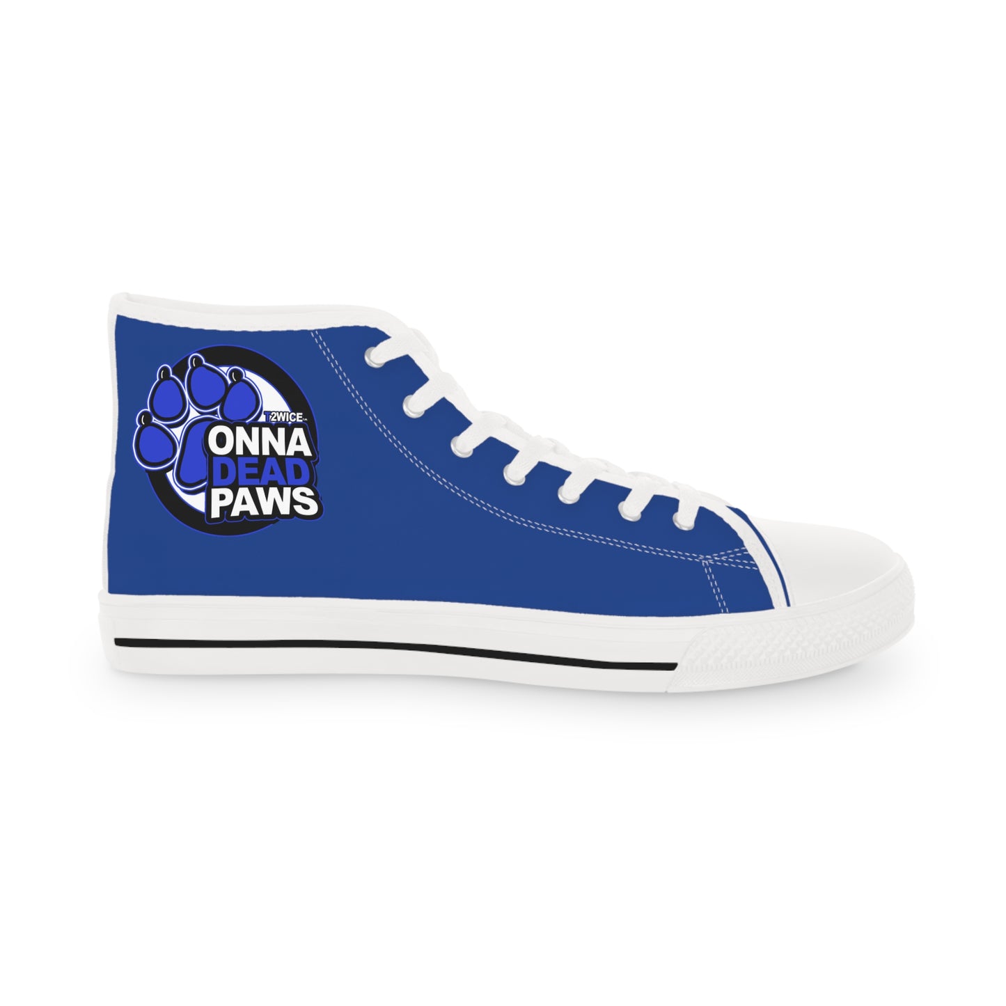 Dead Paws Blue logo Men's High Top Sneakers
