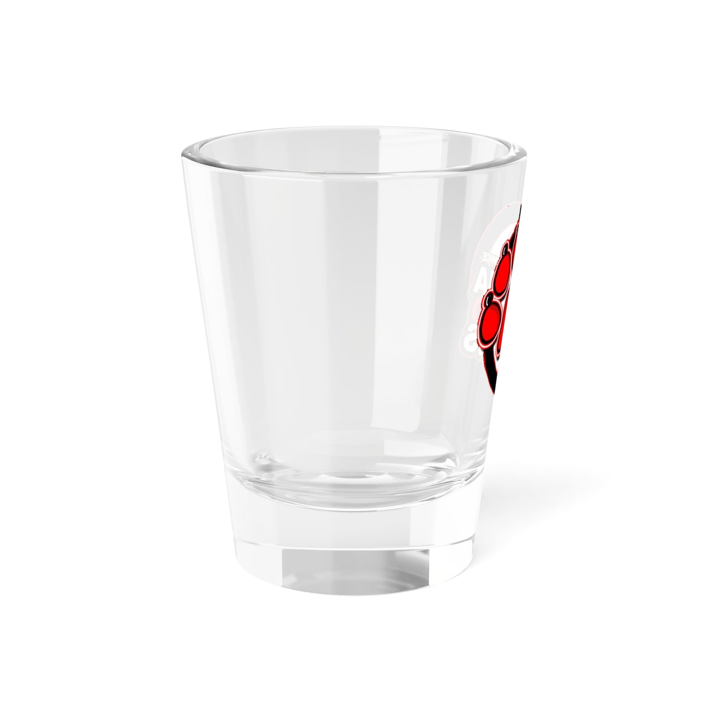 Onna Dead Paws Shot Glass in Red