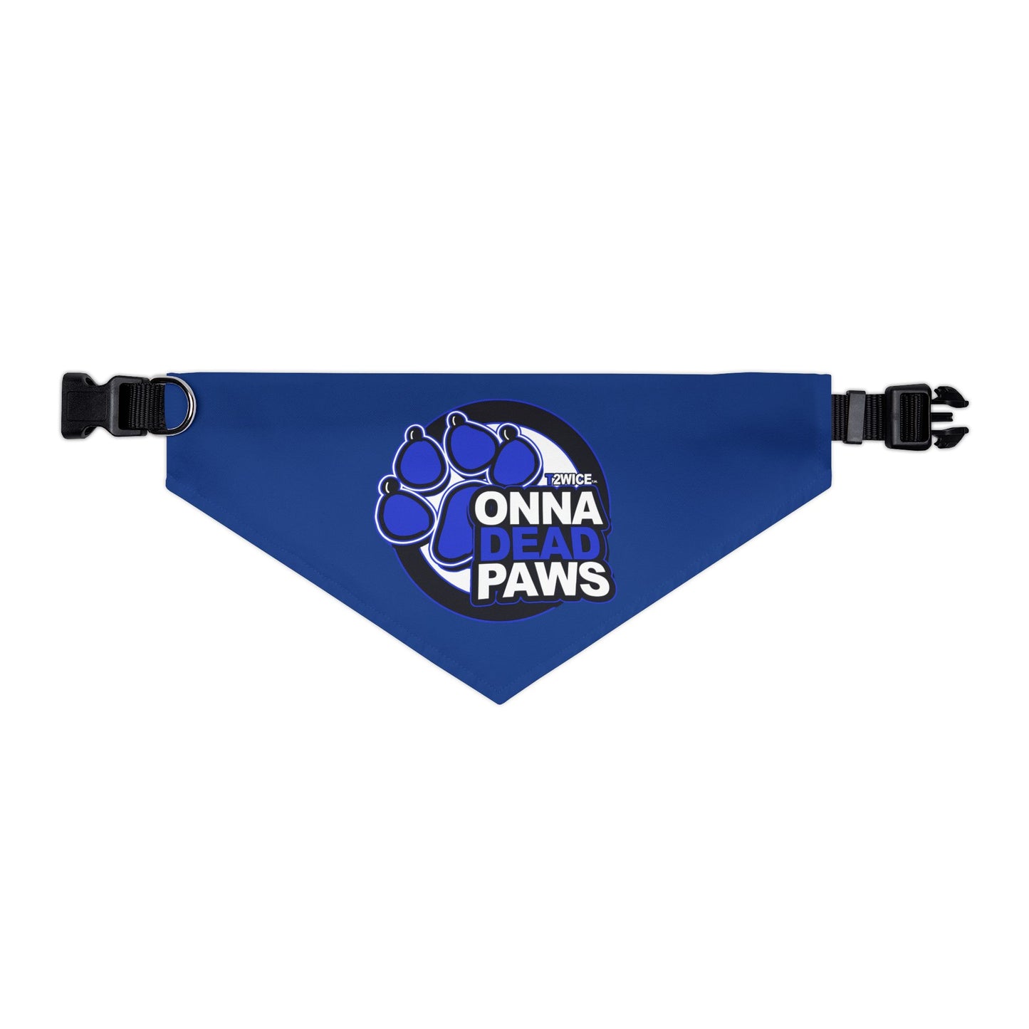 Dead Paws All Blue Pet Bandana Collar