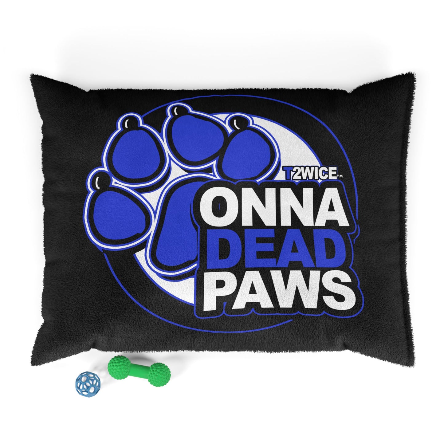 Onna Dead Paws Black and Blue Pet Bed