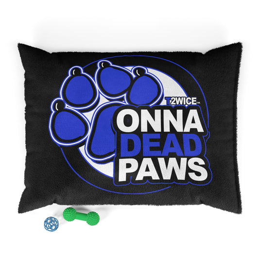 Onna Dead Paws Black and Blue Pet Bed