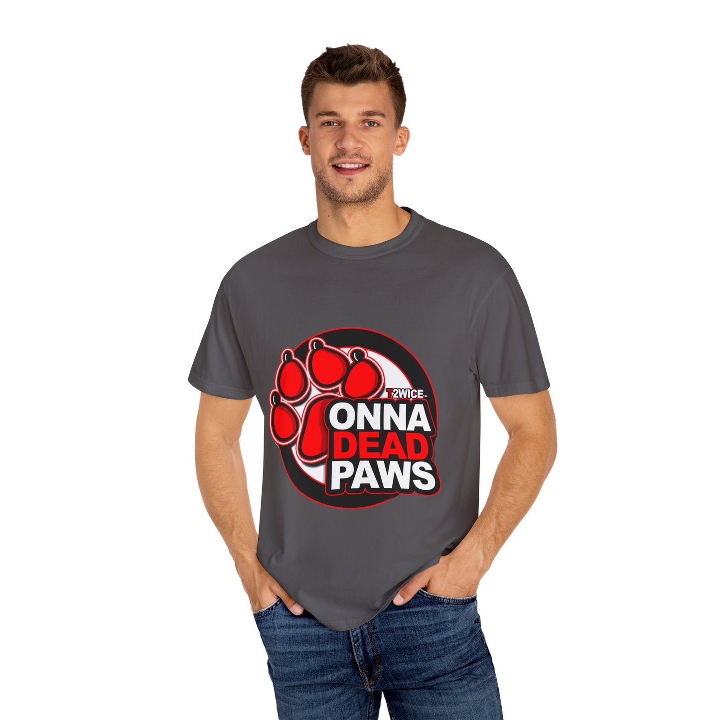 Classic Dead Paws Red Logo T shirt