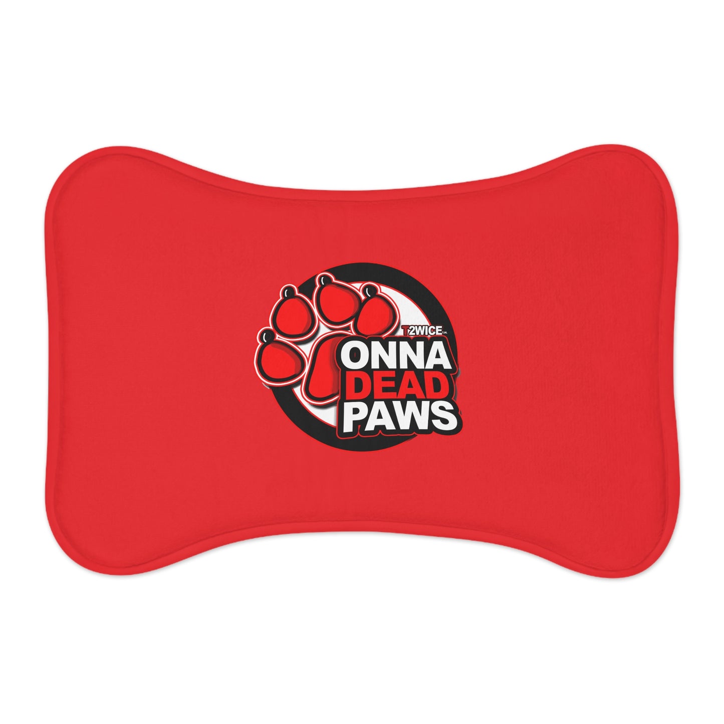 Dead Paws Red Pet Feeding Mats